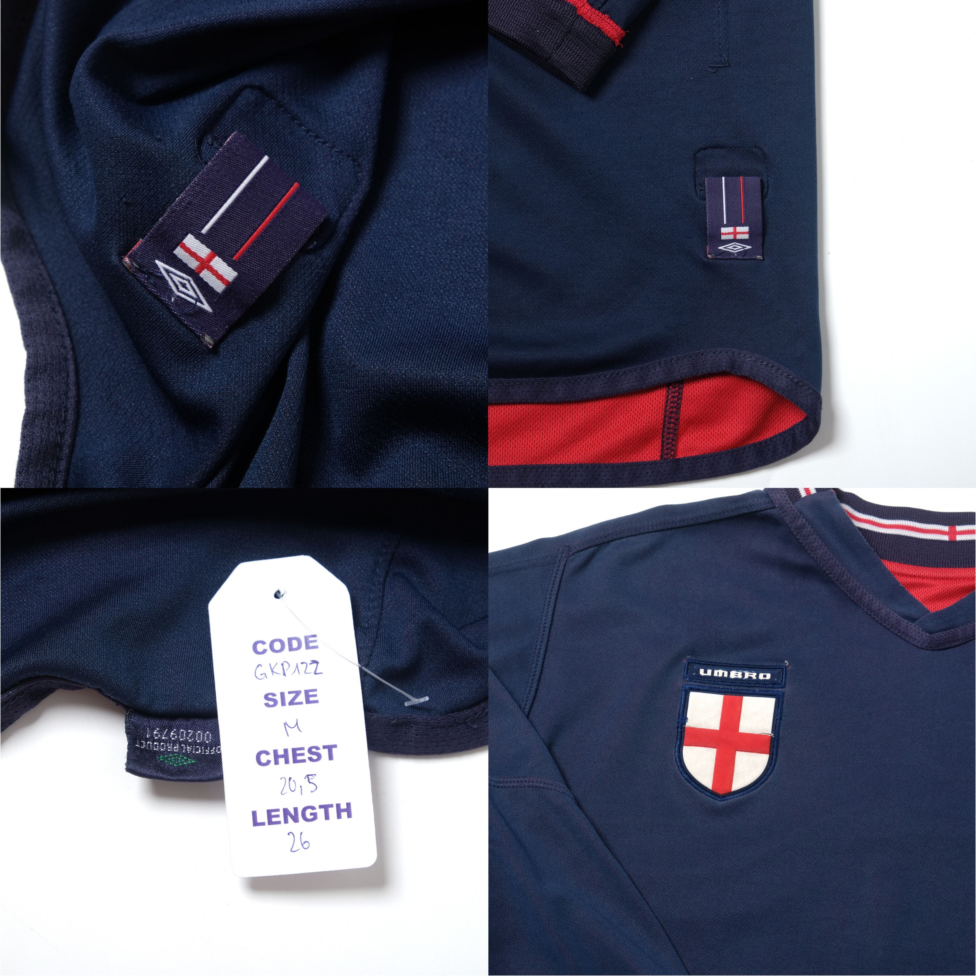 Umbro 2002/04 England Away Shirt Umbro Beckham (M) Size US M / EU 48-50 / 2 - 8 Thumbnail