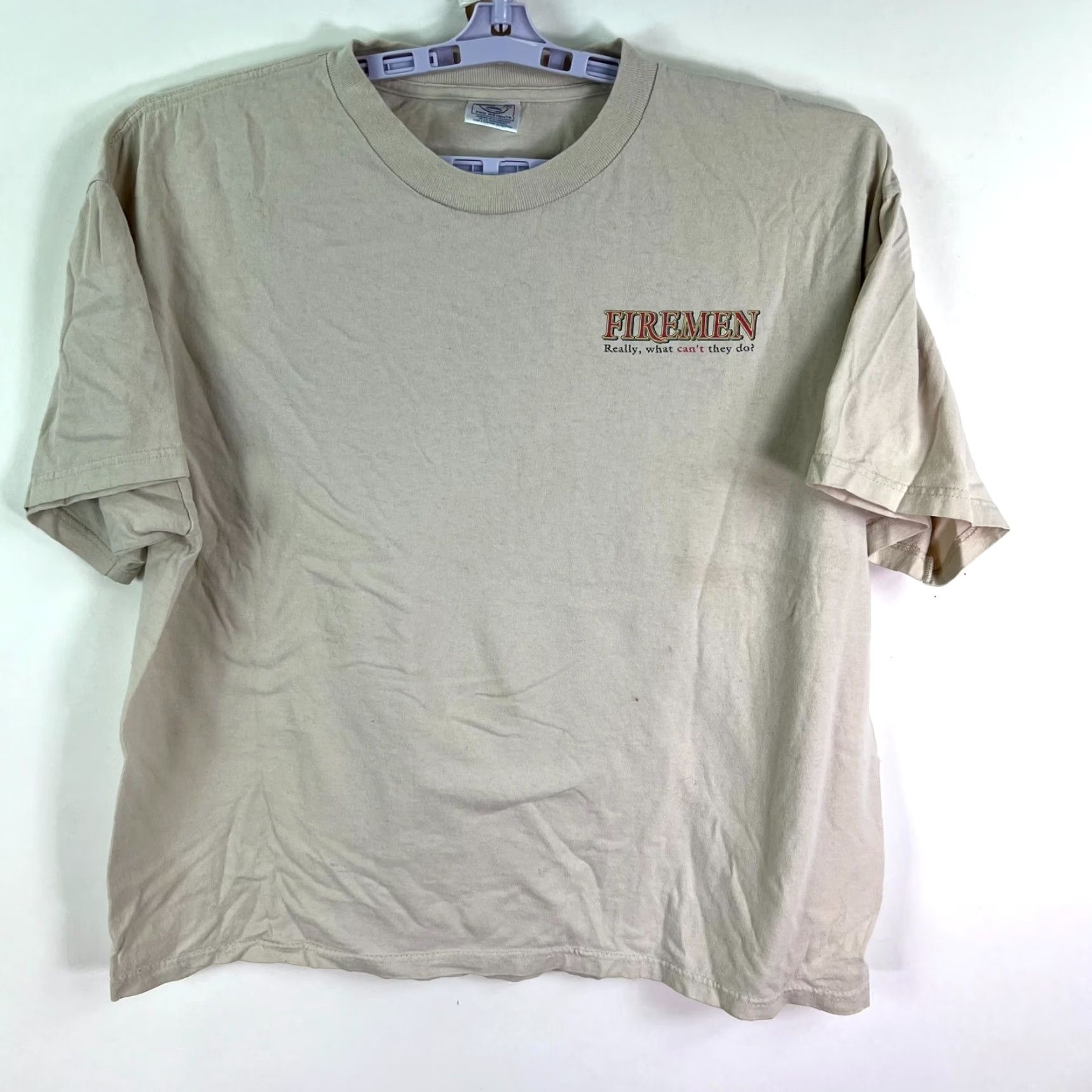 Delta VINTAGE Delta Pro Weight T-Shirt Men XL Gray Spider-Man Firemen What Can’t They Do? 90s Theme Size US XL / EU 56 / 4 - 2 Thumbnail