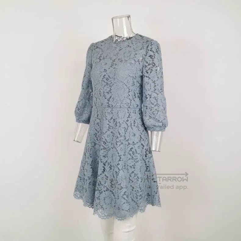 Valentino Valentino Blue lace dress Size S / US 4 / IT 40 - 5 Thumbnail