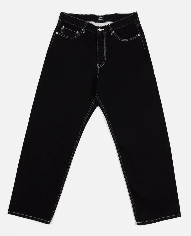 Patta o1mle0426 Patta Contrast Stitch Loose Denim Pants in Black Size US 28 / EU 44 - 1 Thumbnail