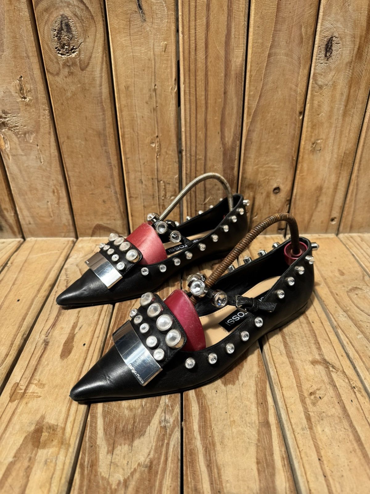 Sergio Rossi Sergio Rossi black women’s leather flats EUR 36 US 6 Size US 6 / IT 36 - 9 Thumbnail