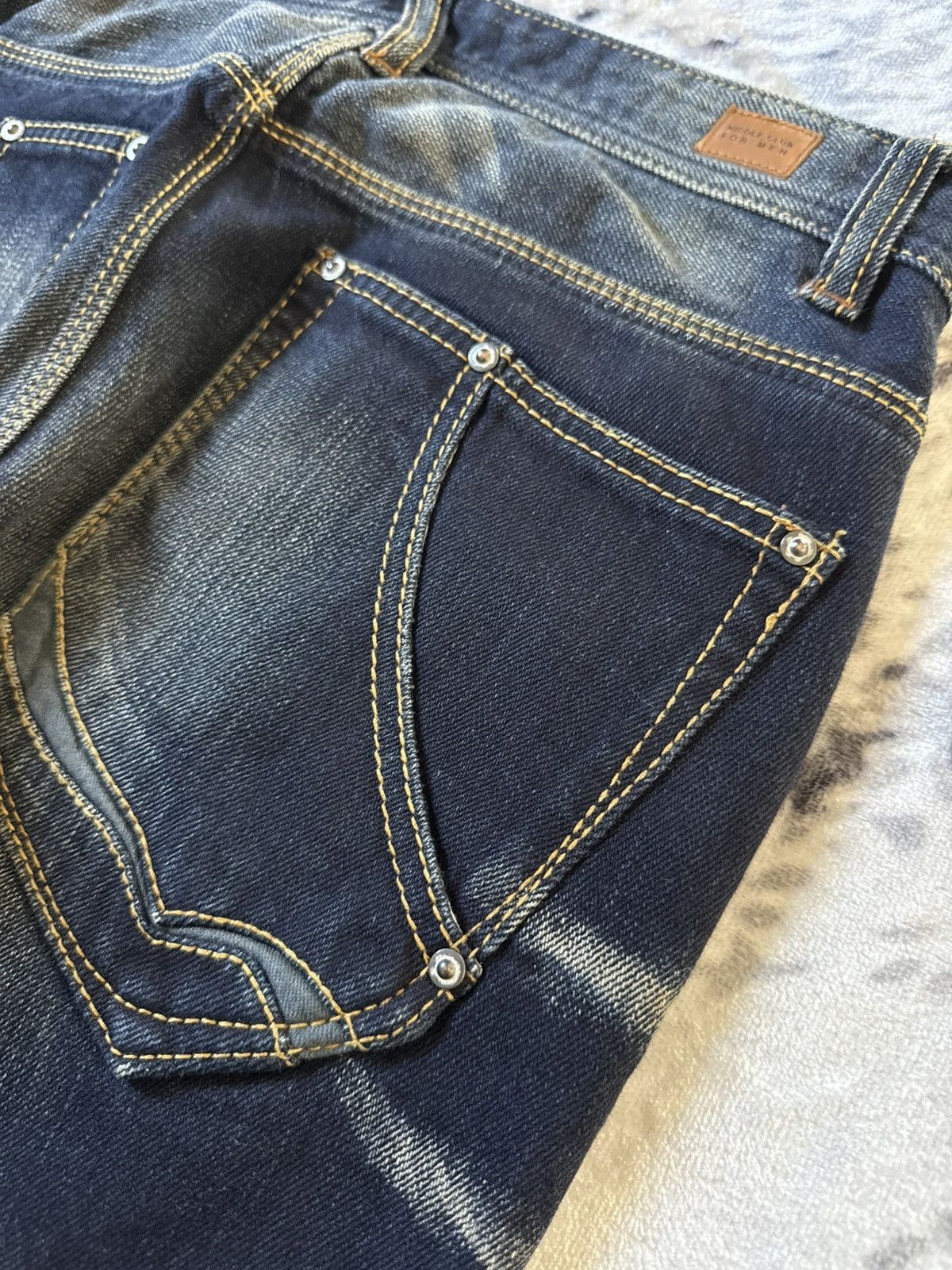 Nicole Club Nicole Club Japan Mud Wash Contrast Stitch Flare Jeans Rare Size US 29 - 15 Thumbnail