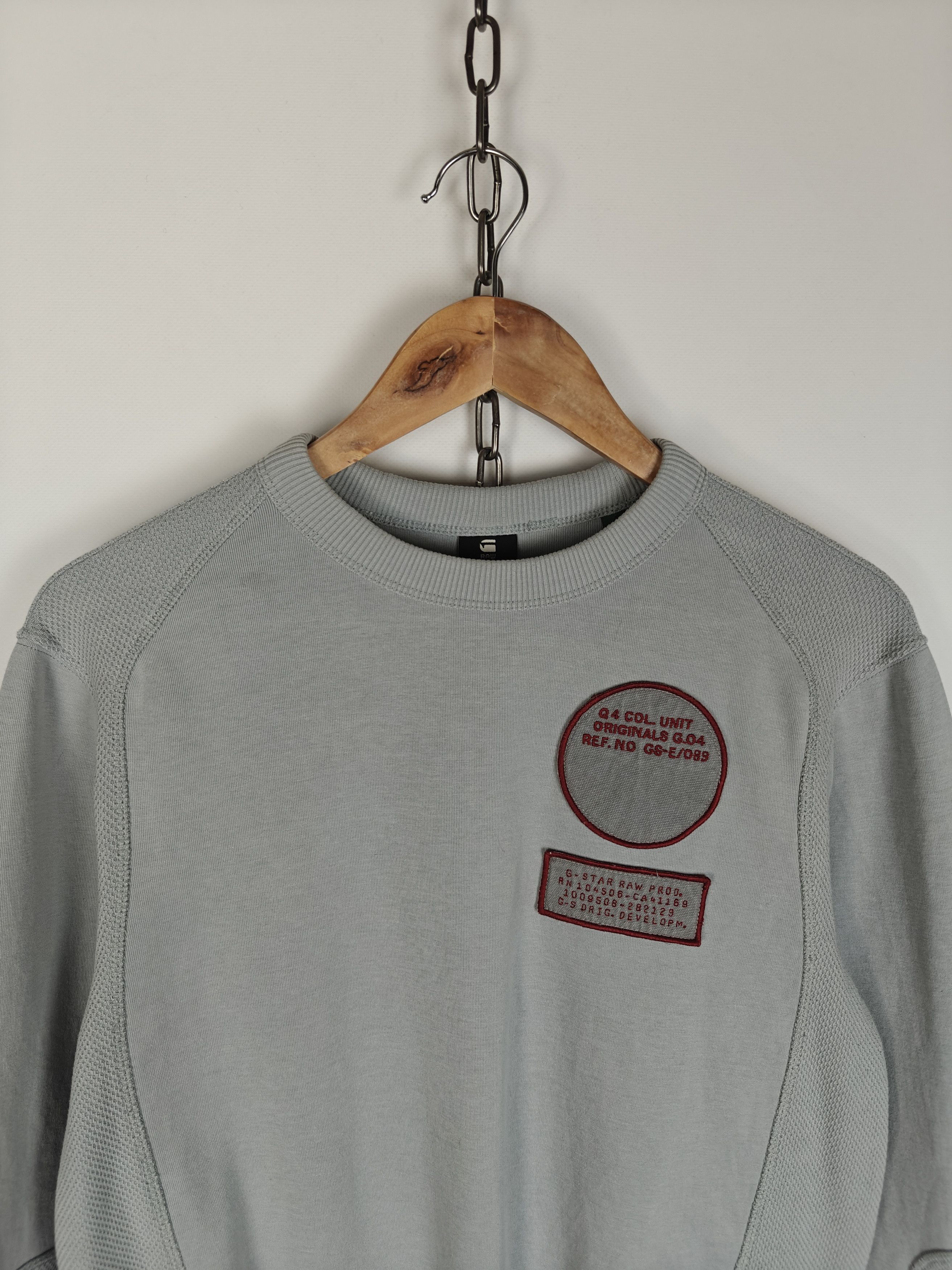 G-Star G-Star Raw Sweatshirt Crewneck Moto Pullover Gray S Size US S / EU 44-46 / 1 - 3 Thumbnail
