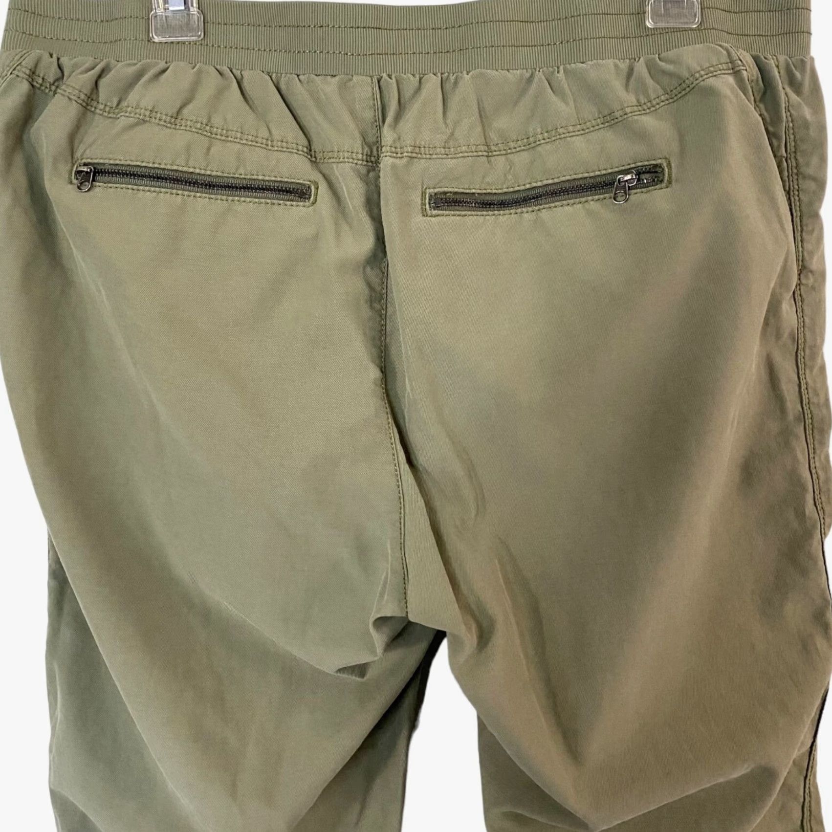 Vintage Lolë Athletic Jogger Pants Womens 12 Olive Green Slim Fit Stretch Elastic Waist Size 34" / US 12 / IT 48 - 6 Thumbnail