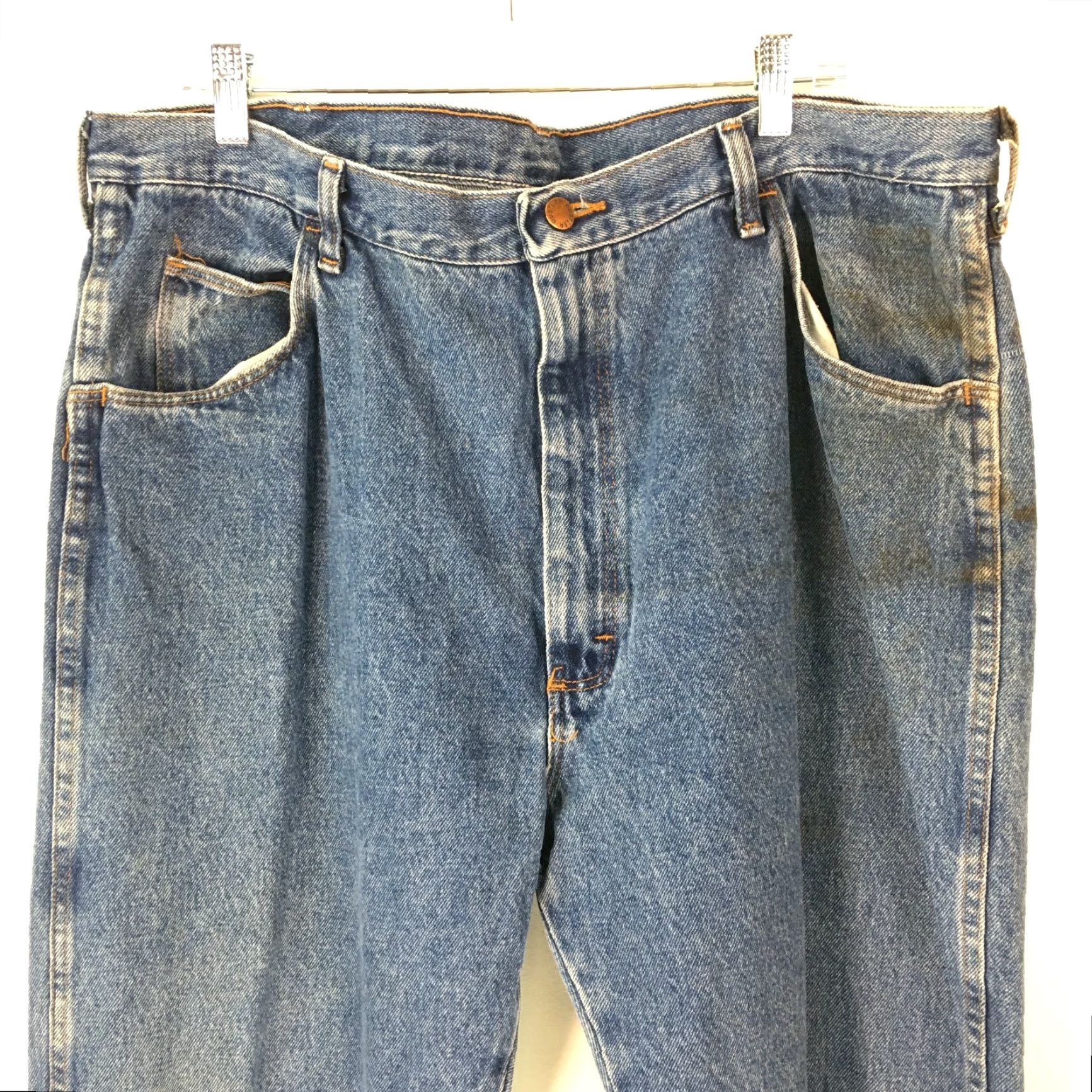Denime Rustler Heavy Comfort Blue Denim Jeans Regular Fit Straight Leg Men's Size 42x30 Classic Size US 42 / EU 58 - 2 Thumbnail