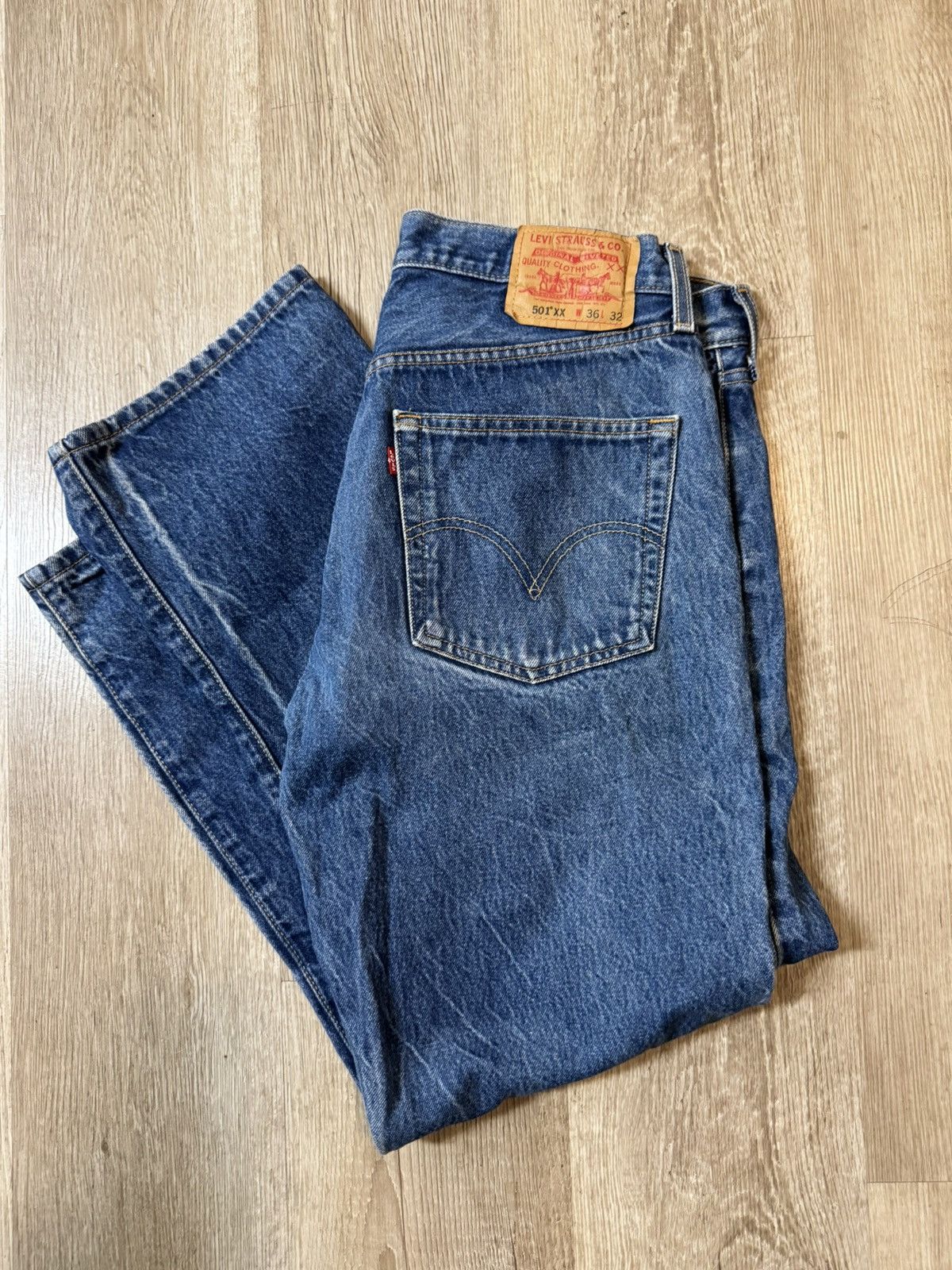 Levi's Vintage 90s Levi's 501xx Stone Wash Size US 36 / EU 52 - 2 Thumbnail