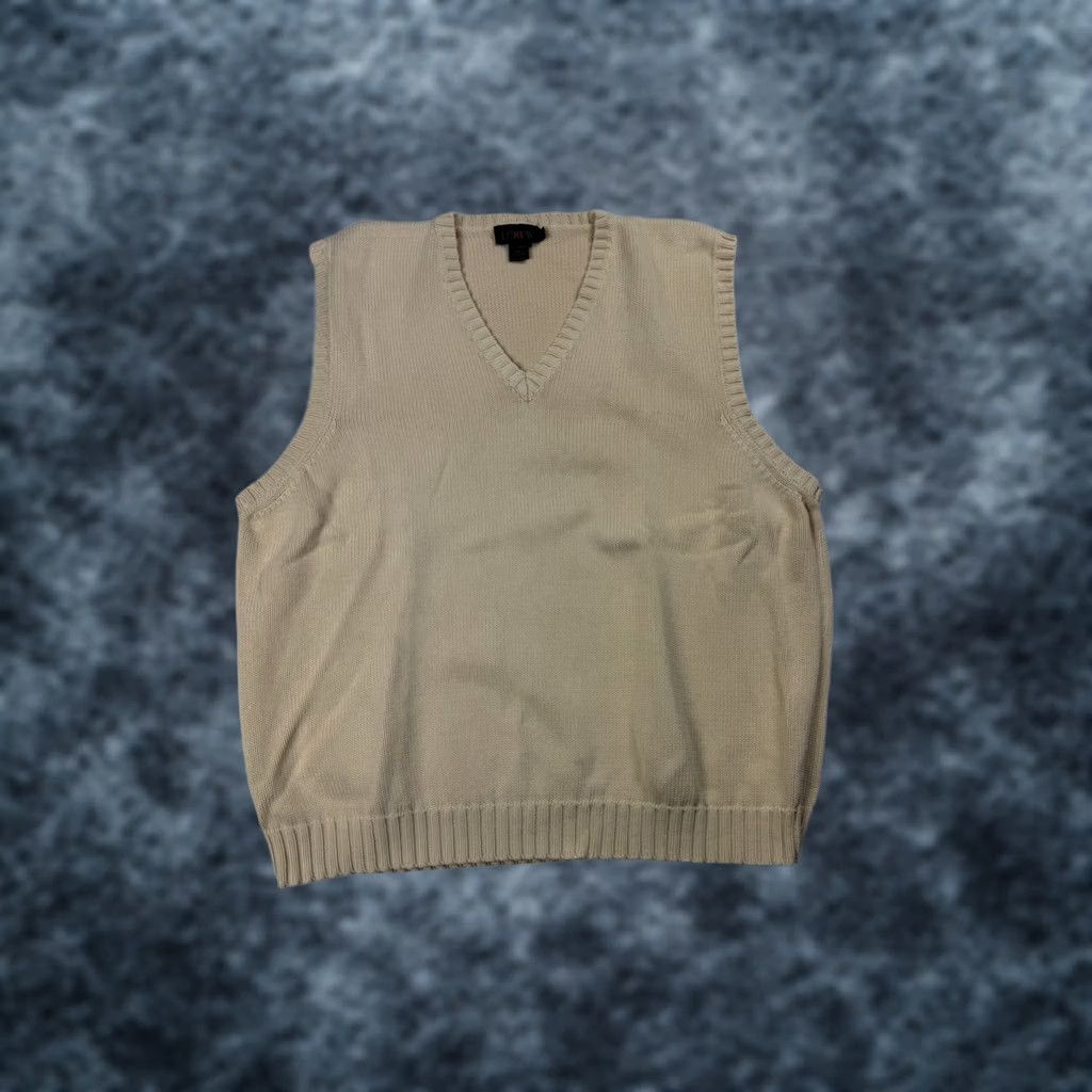 J.Crew VINTAGE J Crew Sweater Vest Men’s Size XL Ivory Beige Oarsman Vtg V-neck Size US XL / EU 56 / 4 - 1 Thumbnail