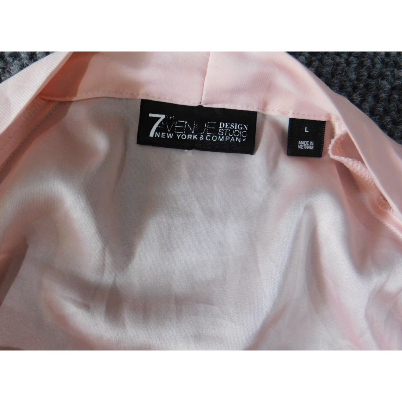 Vintage New York and Company Womens blouse Large pink top pullover 7th avenue Size L / US 10 / IT 46 - 4 Thumbnail