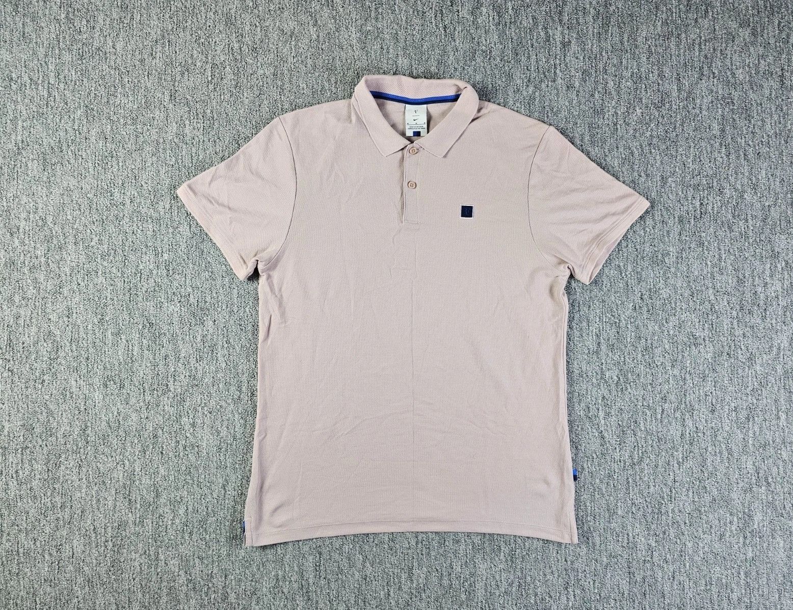 Nike Nike RF Roger Federer Polo Shirt Men M Pink Slim Fit Size US M / EU 48-50 / 2 - 2 Thumbnail