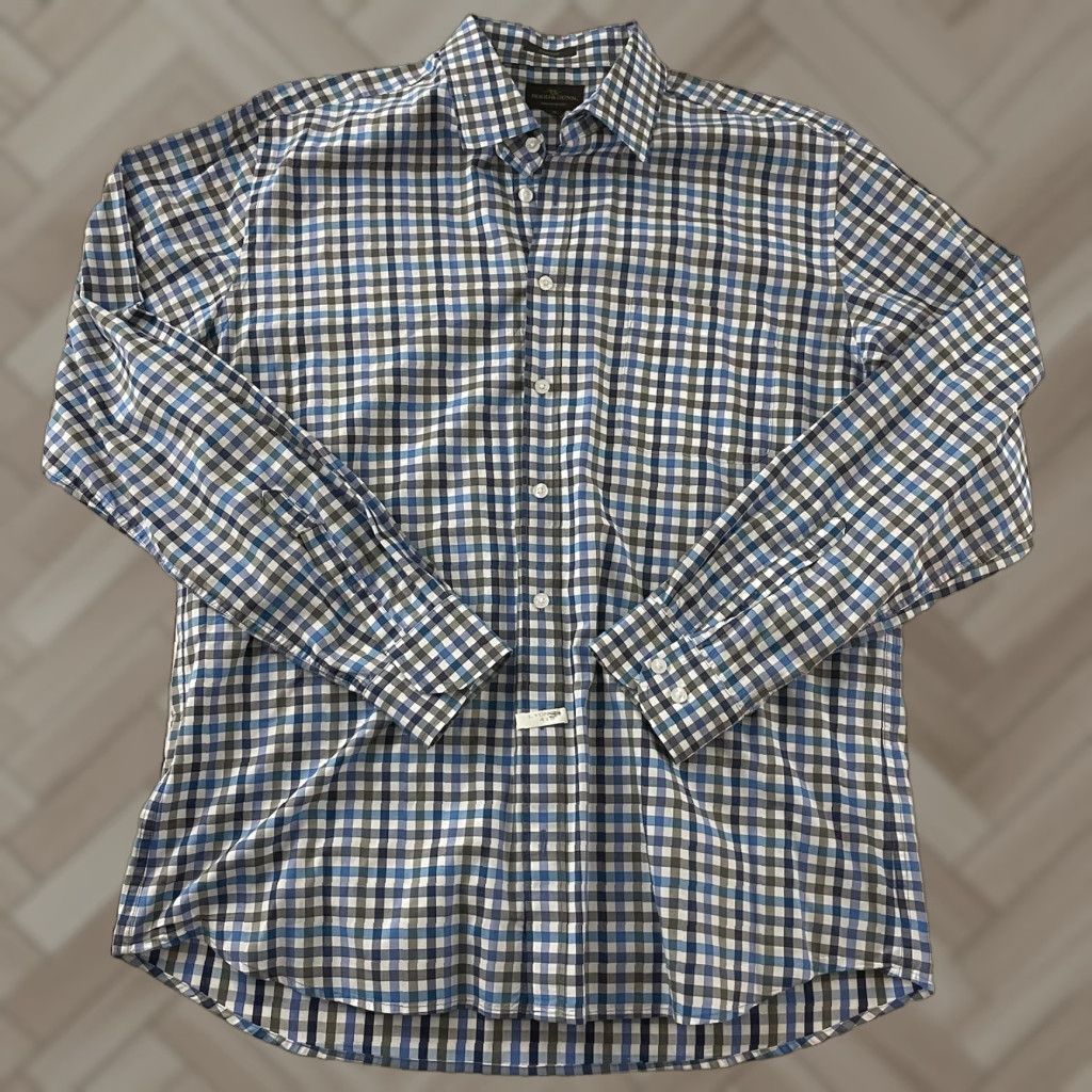 Rodd & Gunn Rodd & Gunn Sports Fit Plaid Long Sleeve Button Front Shirt XL Men Blue Cotton Size US XL / EU 56 / 4 - 1 Thumbnail