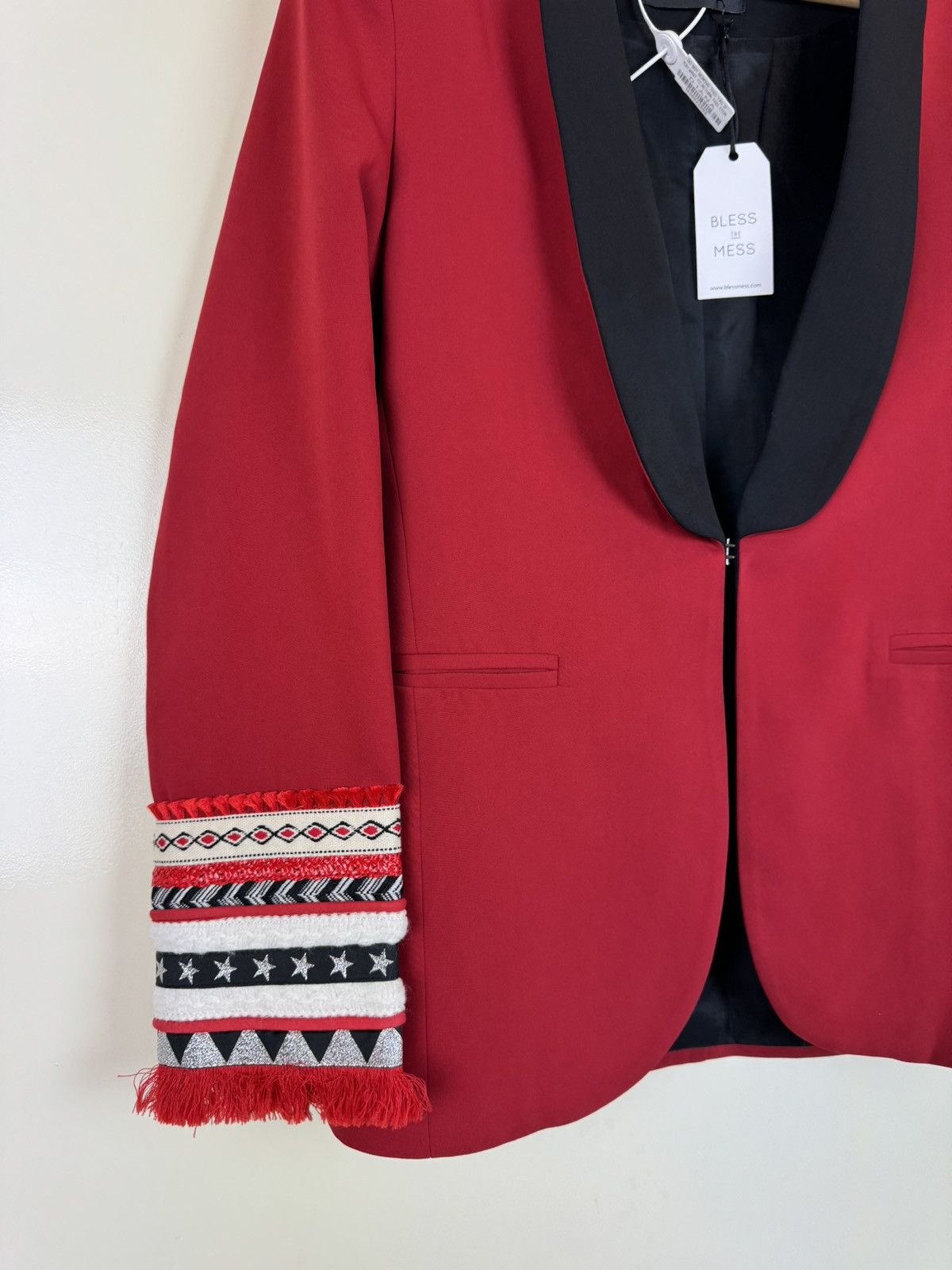 Chiara Ferragni Bless the mess blonde salad Chiara ferragni wool Blazer red Size S / US 4 / IT 40 - 3 Thumbnail