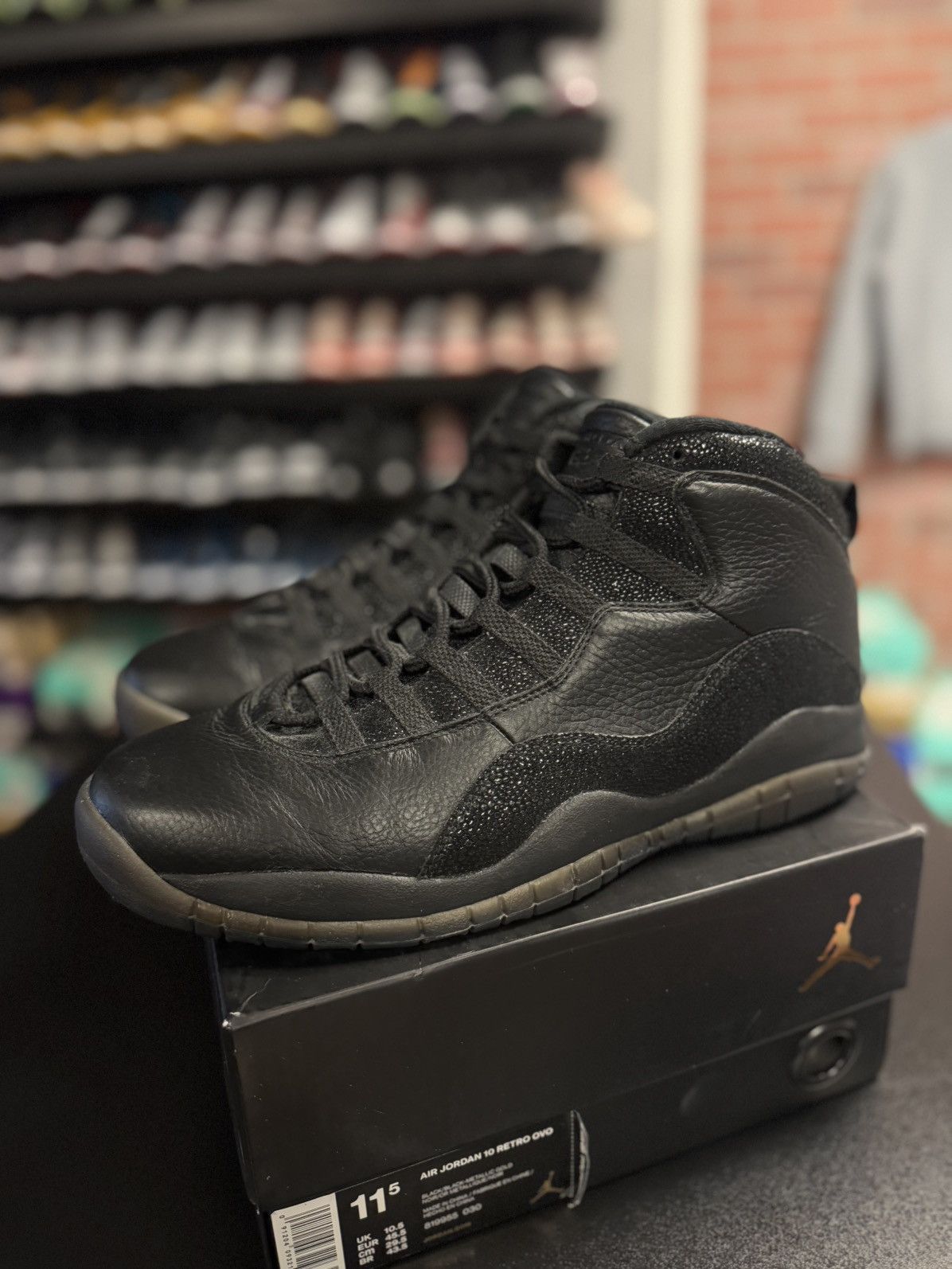 Jordan Brand × Nike Jordan 10 Drake OVO Black Size 11.5 🧼 W BOX Size US 11.5 / EU 44-45 - 2 Thumbnail