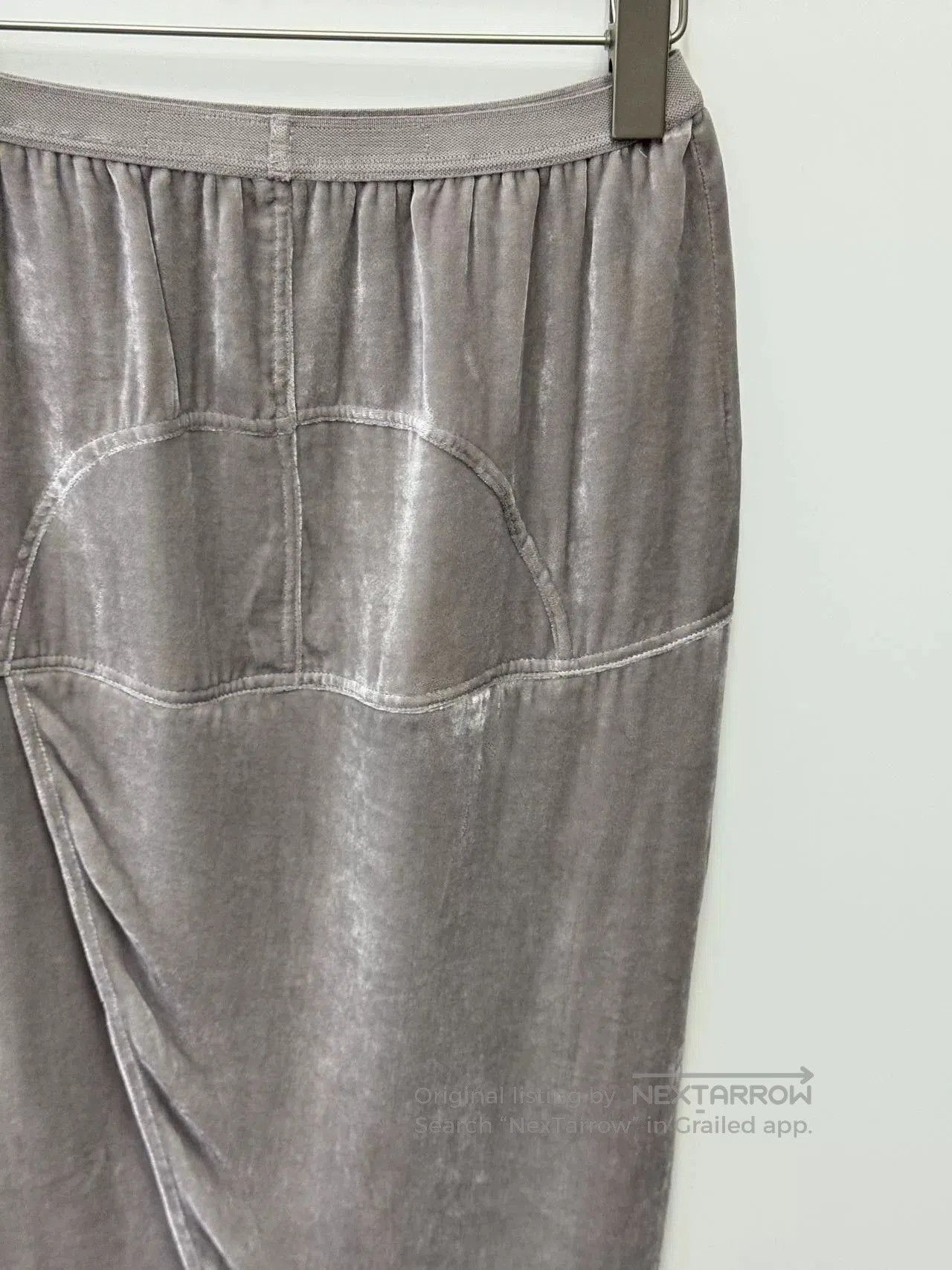 Rick Owens Rick Owens Gray Velvet Midi Skirt. Size 39" - 4 Thumbnail