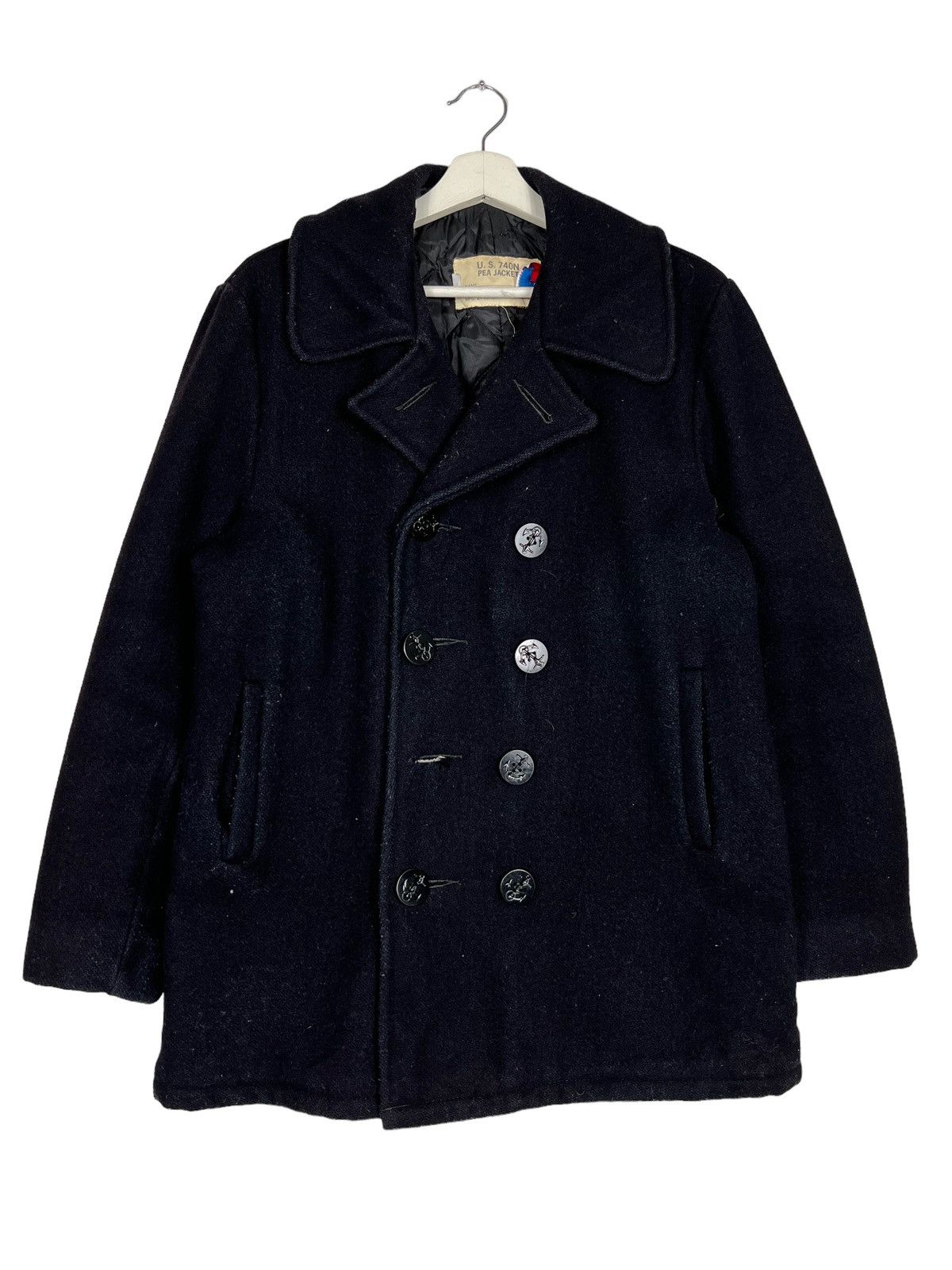 Schott 🔥 VINTAGE SCHOTT NAVY PEACOAT Size US M / EU 48-50 / 2 - 1 Thumbnail