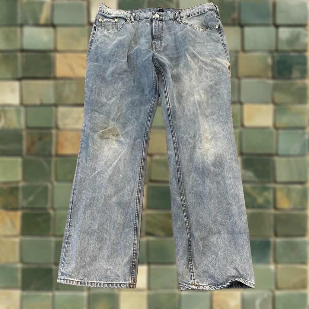 True Religion True Religion Ricky Relaxed Straight Jeans Men's 40x33 Blue Denim Dark Button Embroidered Size US 40 / EU 56 - 1 Thumbnail