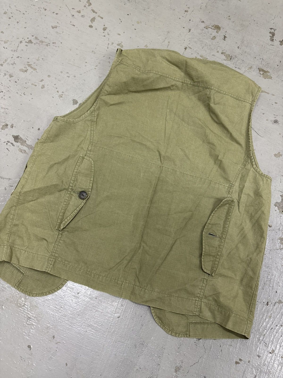 Japanese Brand Vintage Cargo Vest - Japanese Military Sateen - Fatigue Size US M / EU 48-50 / 2 - 6 Thumbnail