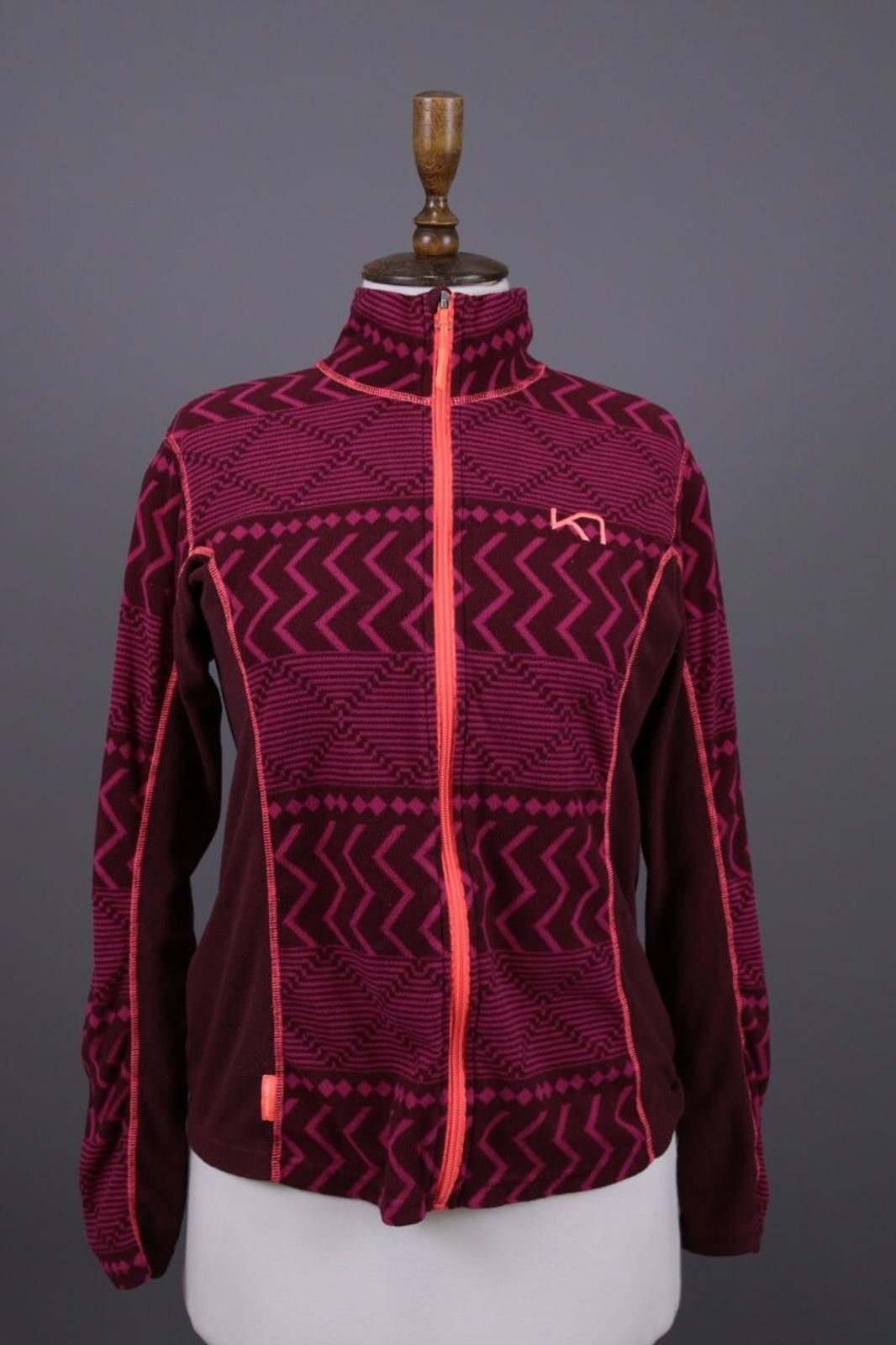 Designer Kari Traa Purple Geometric Striped Jacket Size L Size L / US 10 / IT 46 - 1 Thumbnail