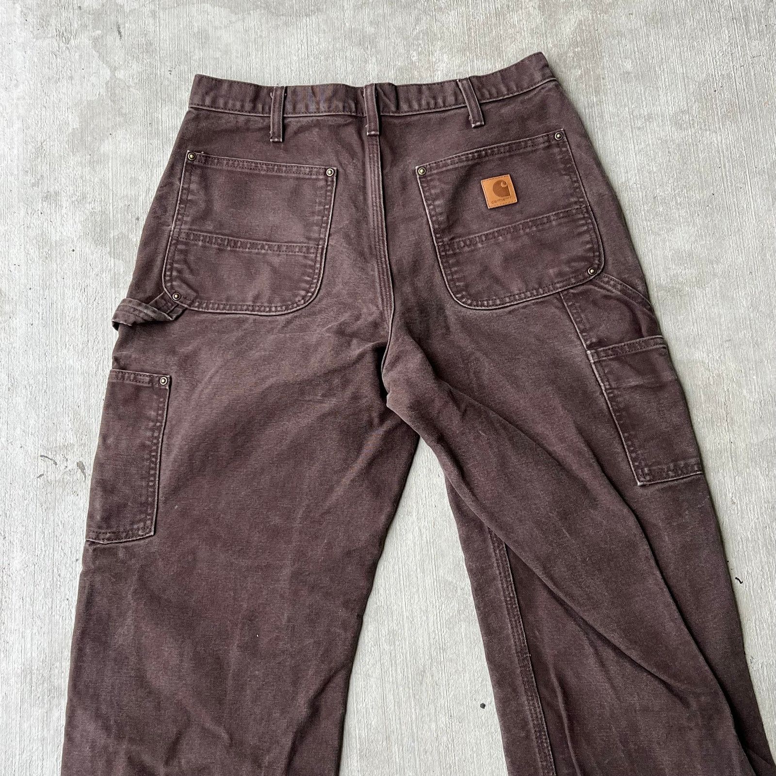 Carhartt × Vintage Carhartt brown double knee work wear carpenter pants Size US 31 - 6 Thumbnail