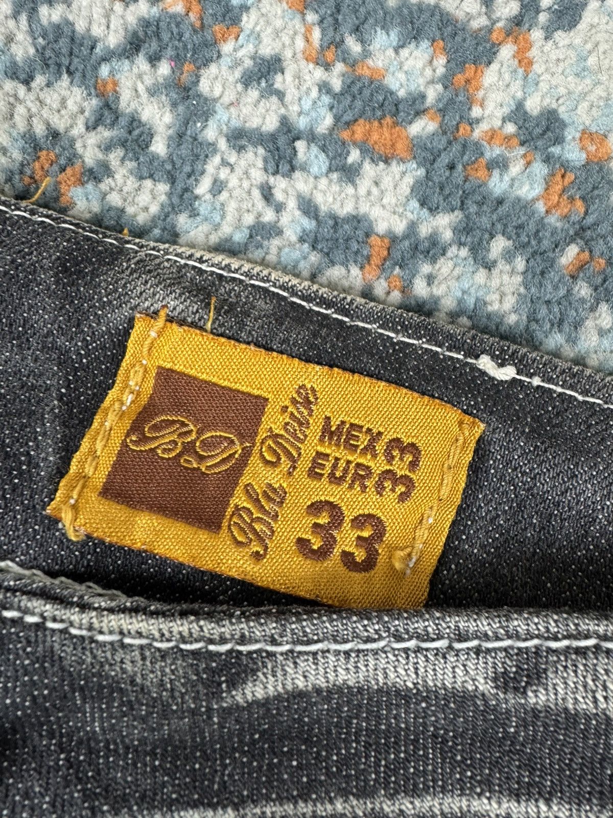 Japanese Brand × Vintage Vintage Y2K Crazy open leg side flared crystal studded denim Size 33" - 17 Thumbnail