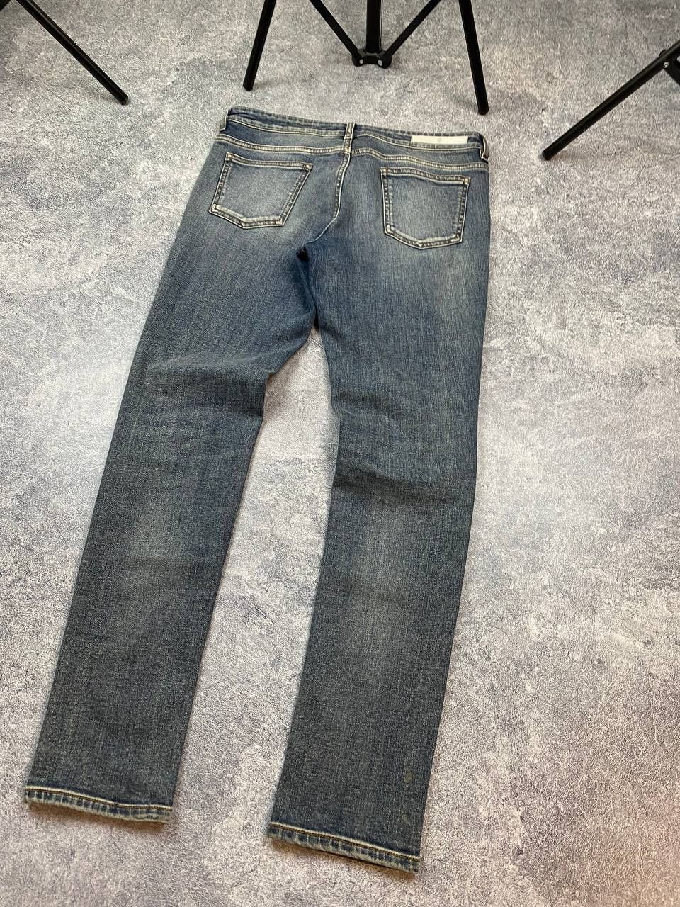 Eleventy ELEVENTY Platinum 5 pocket blue jeans with mends - Size 33 Size US 28 / EU 44 - 4 Thumbnail