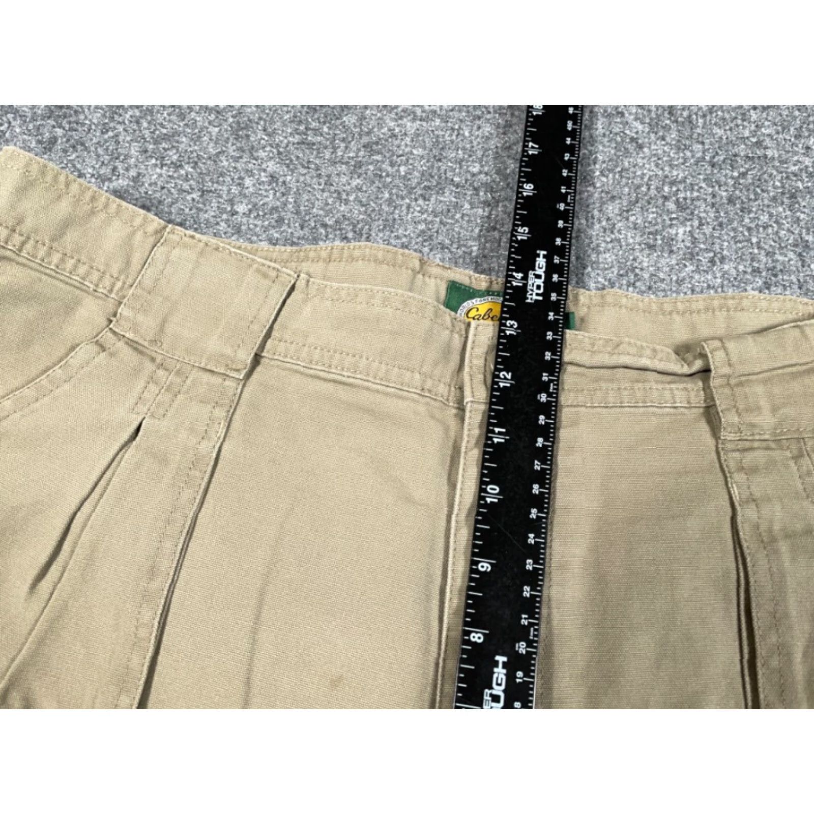 Vintage Cabela's Cargo Shorts Men 36 Beige Lightweight Cotton Hiking 9" Inseam Brown Solid Front Zip Fly Mens Regular Stocked 90s? Size US 38 / EU 54 - 6 Thumbnail