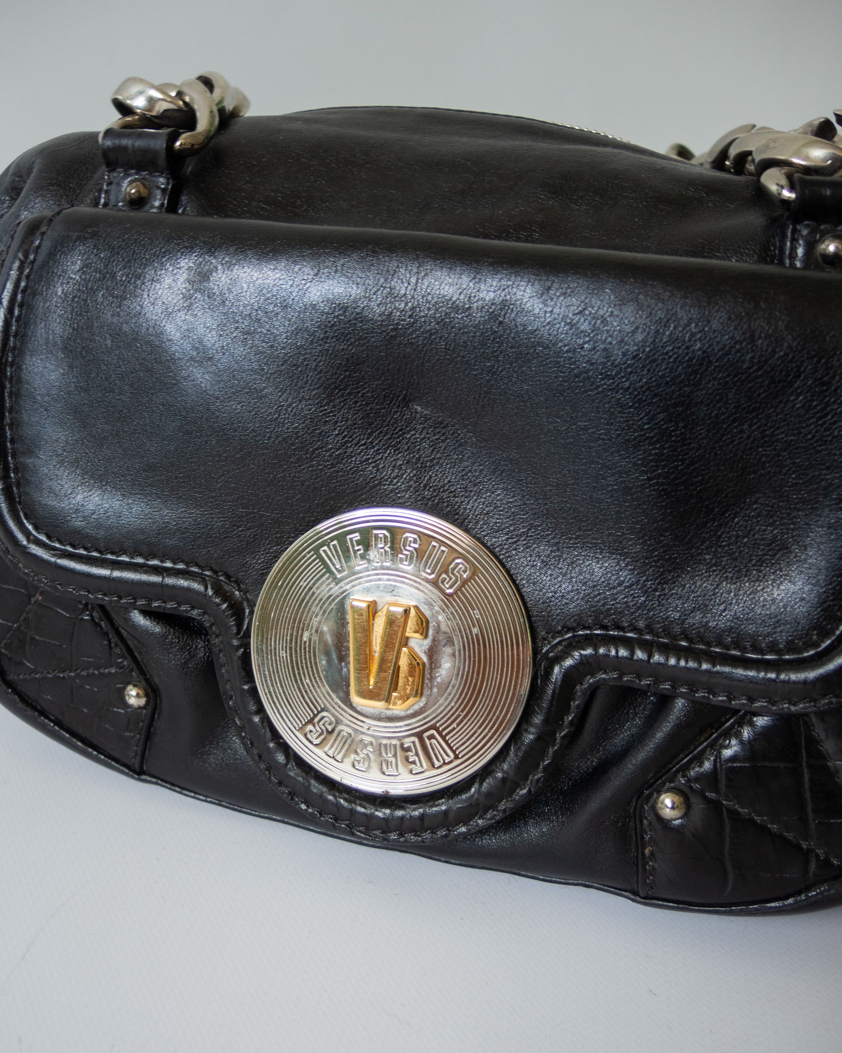 Versace Vintage Versus croco details handbag Size ONE SIZE - 7 Thumbnail
