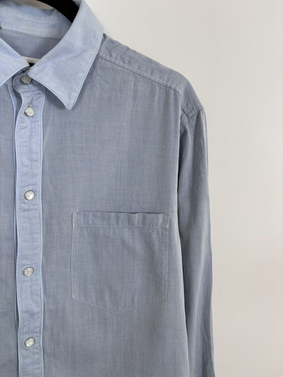 Dolce & Gabbana Dolce & Gabbana Men’s Light Blue Button Up Long Sleeve Shirt Size US L / EU 52-54 / 3 - 3 Thumbnail