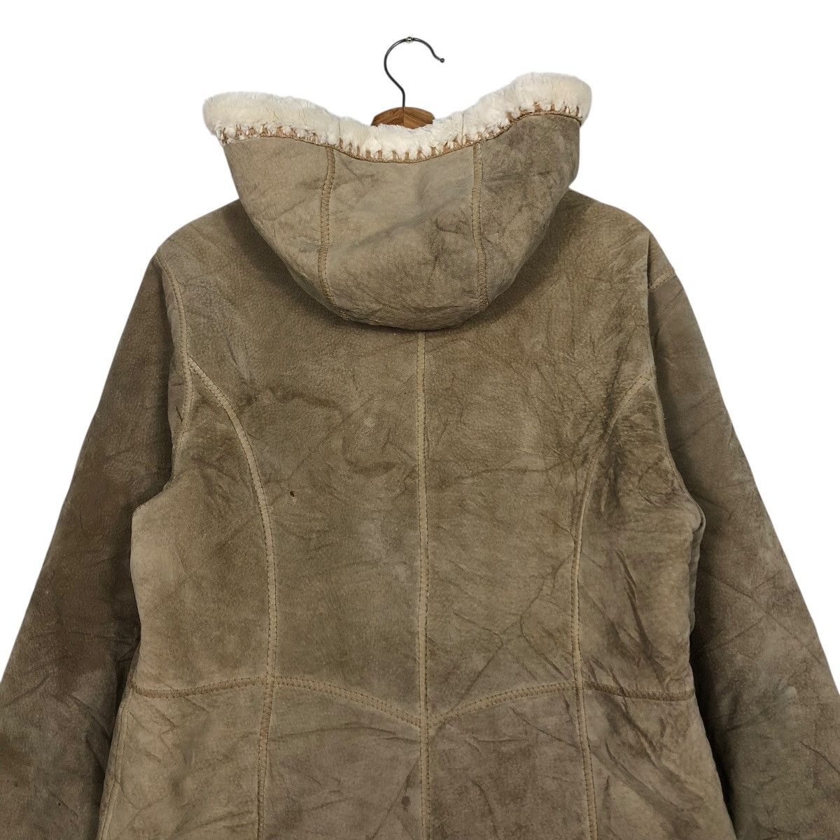 Vintage 🔥VINTAGE BIKER LEATHER JACKET MARVIN RICHARDS BLANKET HOODIE Size L / US 10 / IT 46 - 11 Thumbnail