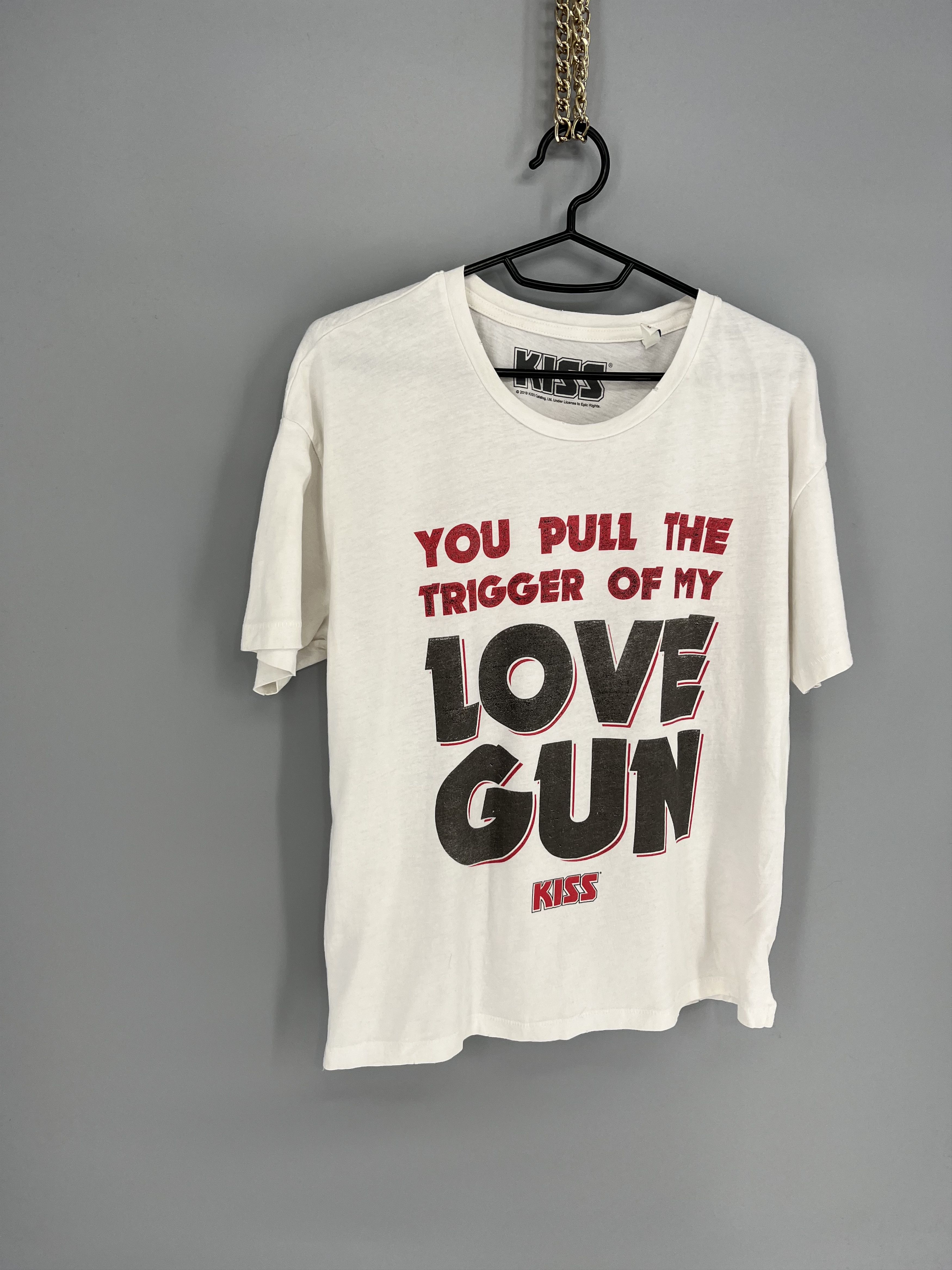 Band Tees Vintage Y2K KISS "You Pull The Trigger Of My Love Gun " Size M / US 6-8 / IT 42-44 - 2 Thumbnail