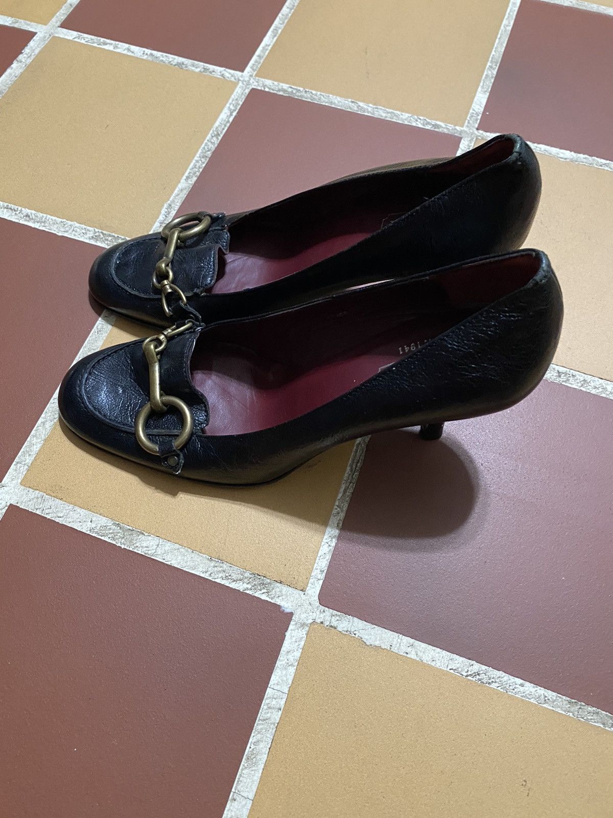 Coach Vintage Coach Aubry Black Leather Kitten Heel Loafers 6D Size US 6 / IT 36 - 3 Thumbnail