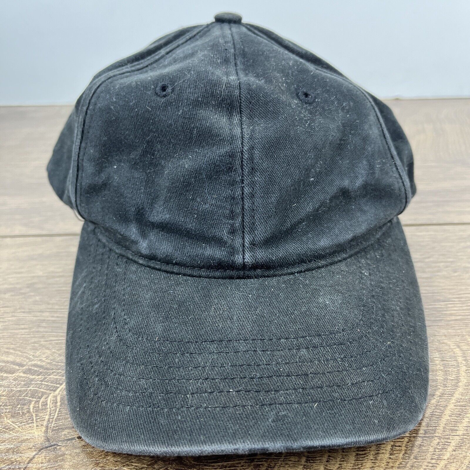 Other Plain Black Hat Adjustable Adult Size Hat Black Cap Size ONE SIZE - 4 Thumbnail