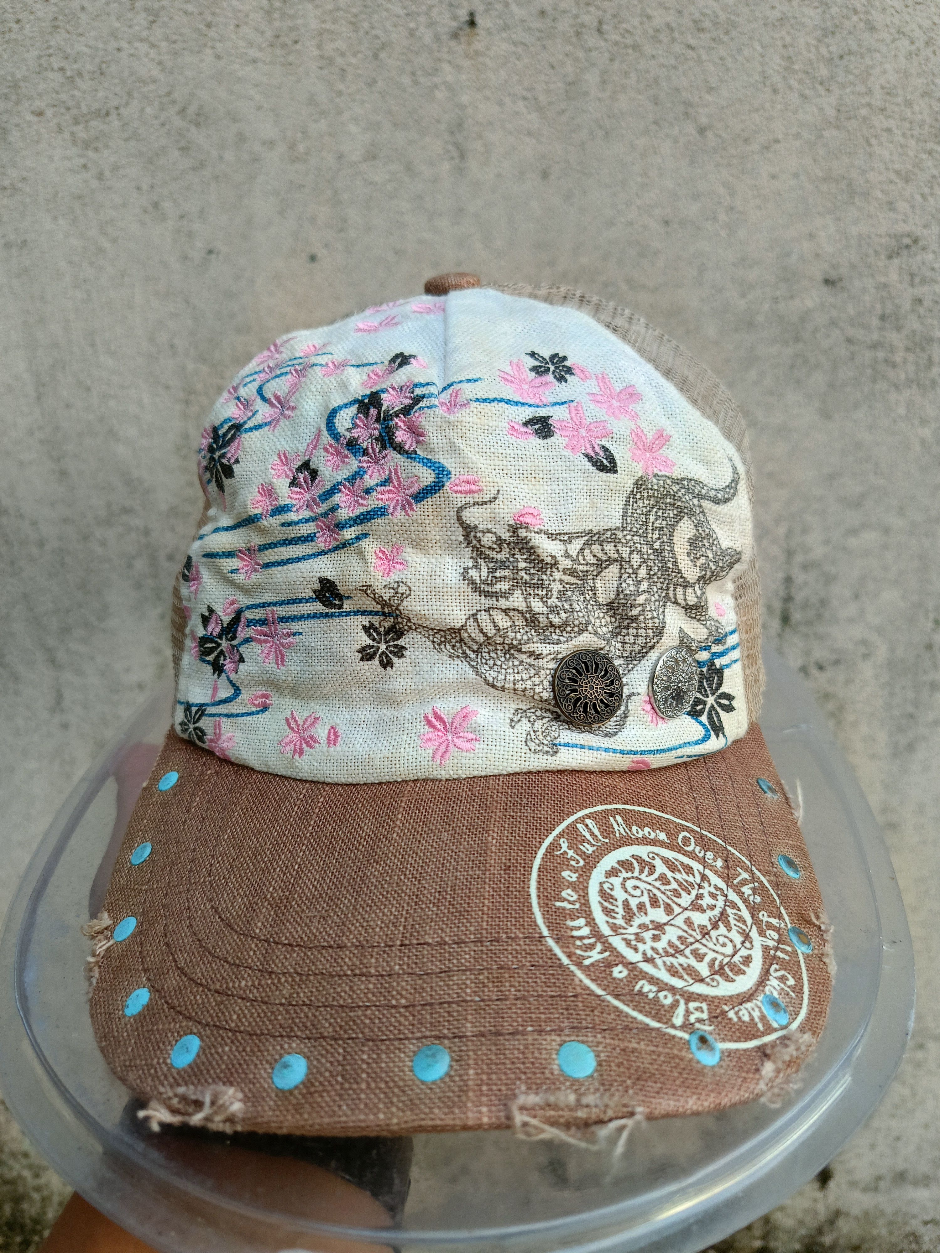 Japanese Brand VINTAGE SUKAJAN JAPANESE ART TRUCKER CAP RARE DESIGN Size ONE SIZE - 3 Thumbnail