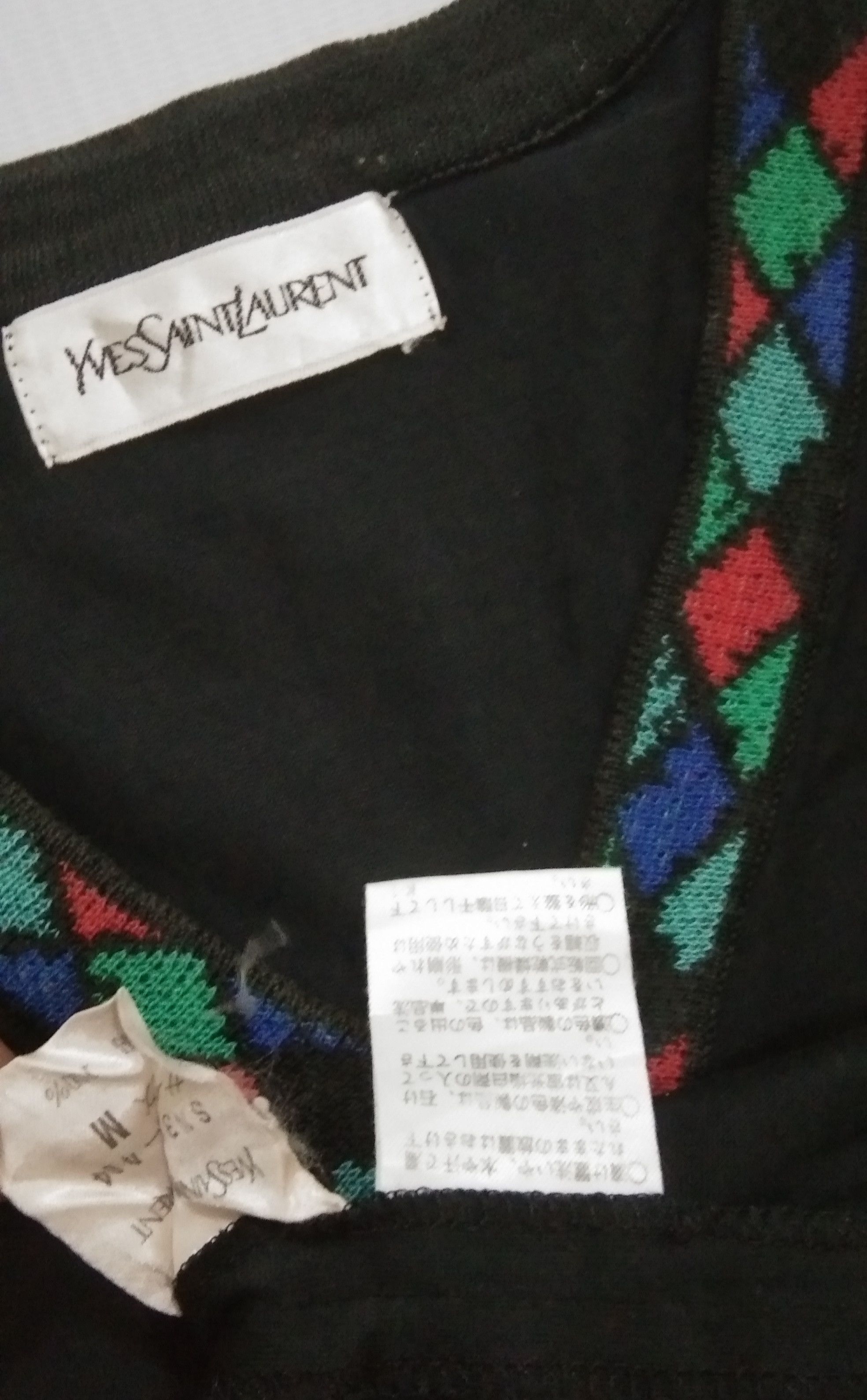 Yves Saint Laurent Vtg YsL v neck black tops shirt Size M / US 6-8 / IT 42-44 - 2 Thumbnail