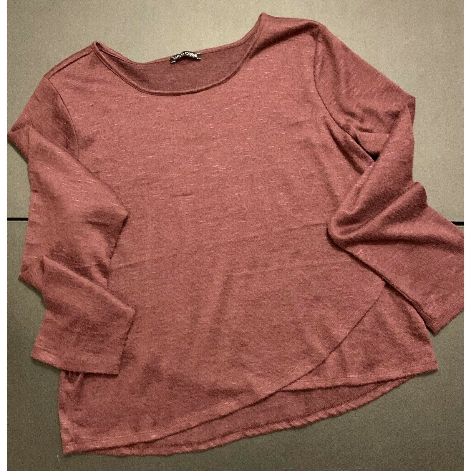 Other Mind Code Women’s Berry Maroon Asymmetrical Pullover SweateR Size US L / EU 52-54 / 3 - 3 Thumbnail