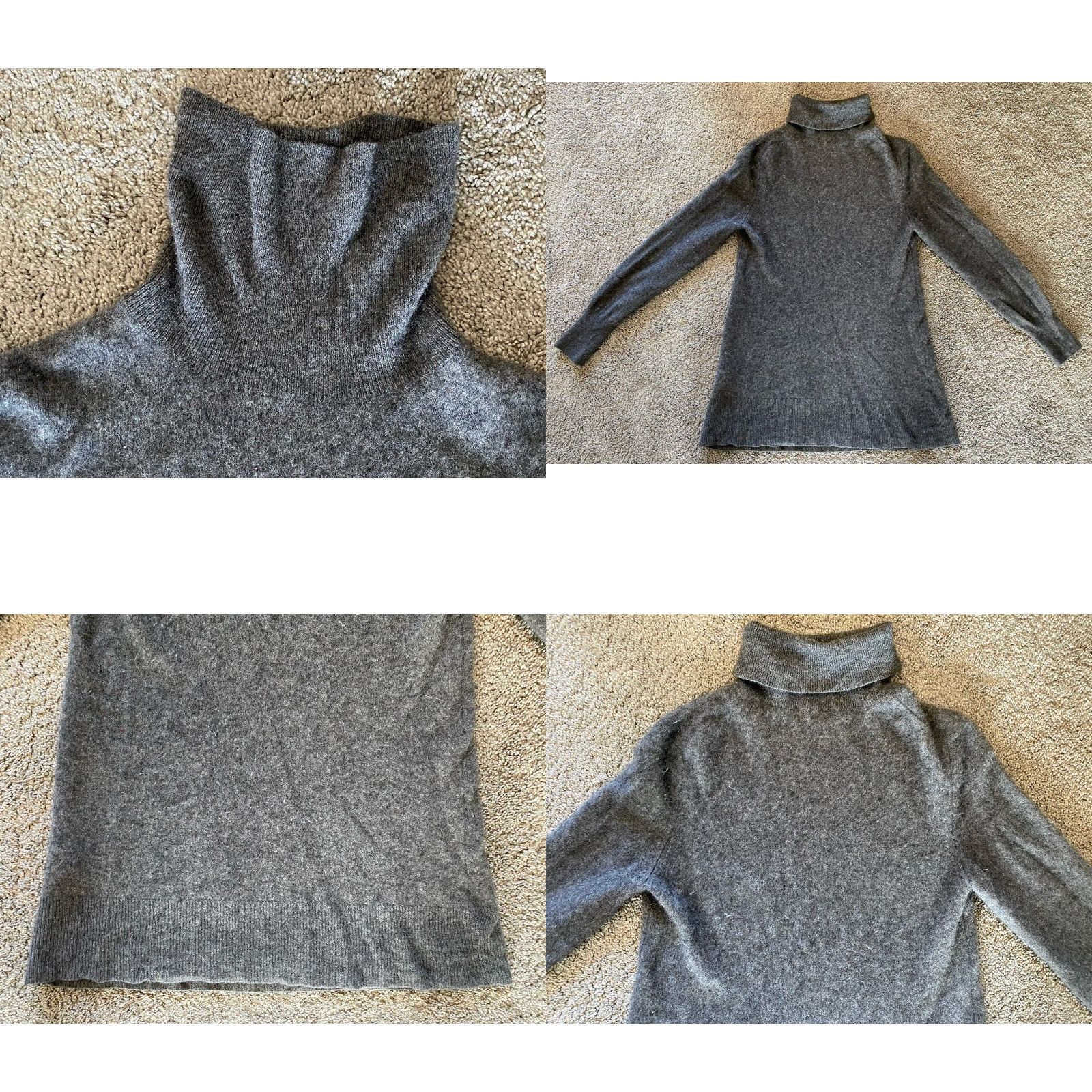 Vintage Katherine Kelly Cashmere Turtleneck Gray Women’s M Sweater Pullover Size M / US 6-8 / IT 42-44 - 9 Thumbnail