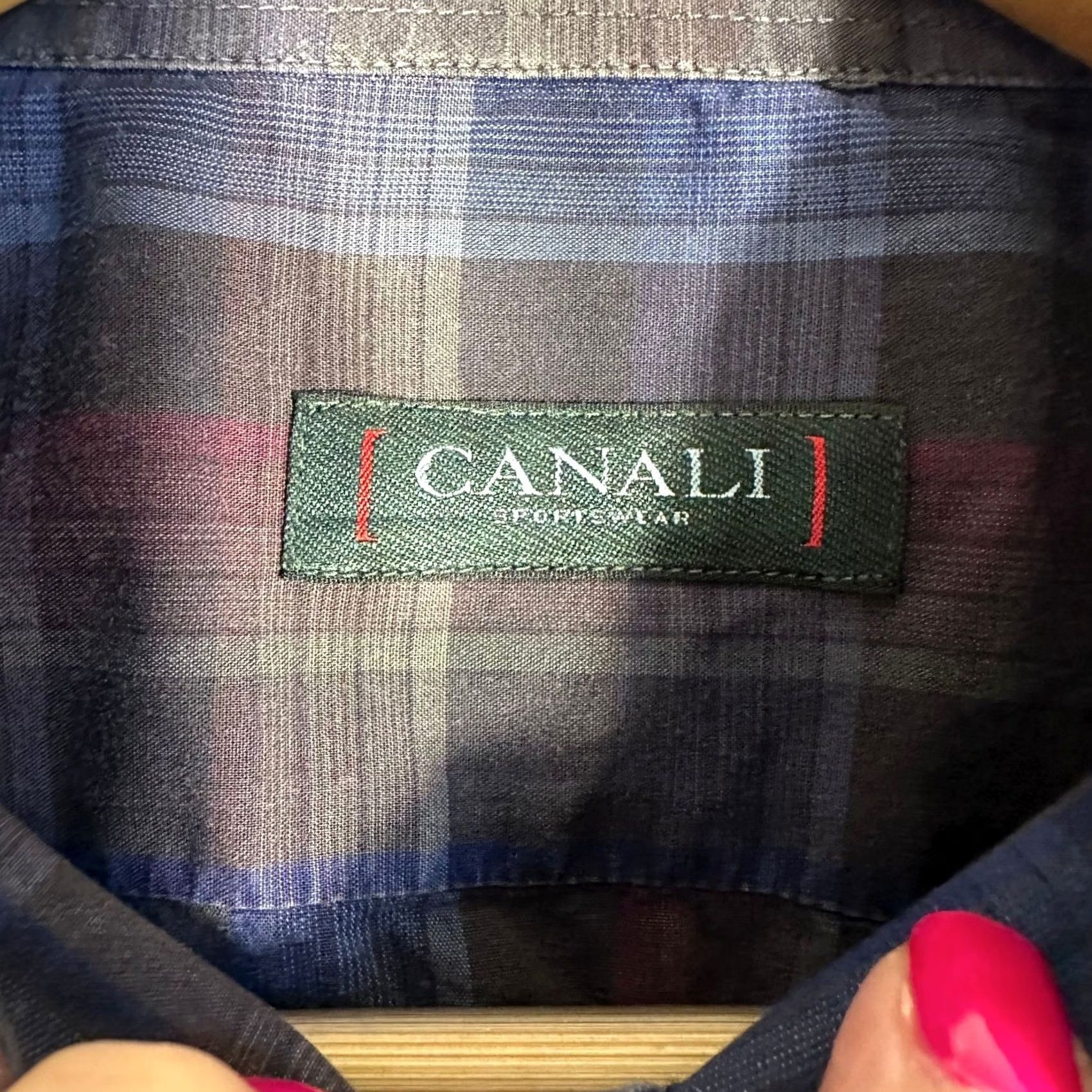 Canali Canali Sportswear Button-Up Shirt XL Multicolor Plaid Long Sleeve Mens Collared Chest Pocket Button-Down Italy Size US XL / EU 56 / 4 - 3 Thumbnail