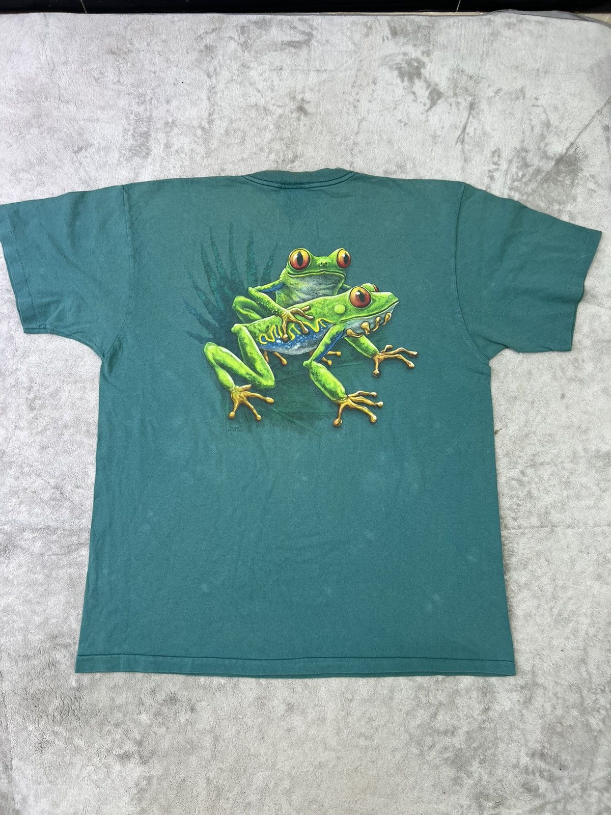 Other Vintage 1997 PeterKull Frog Graphic TShirt USA Single Stitch Size US XL / EU 56 / 4 - 15 Thumbnail