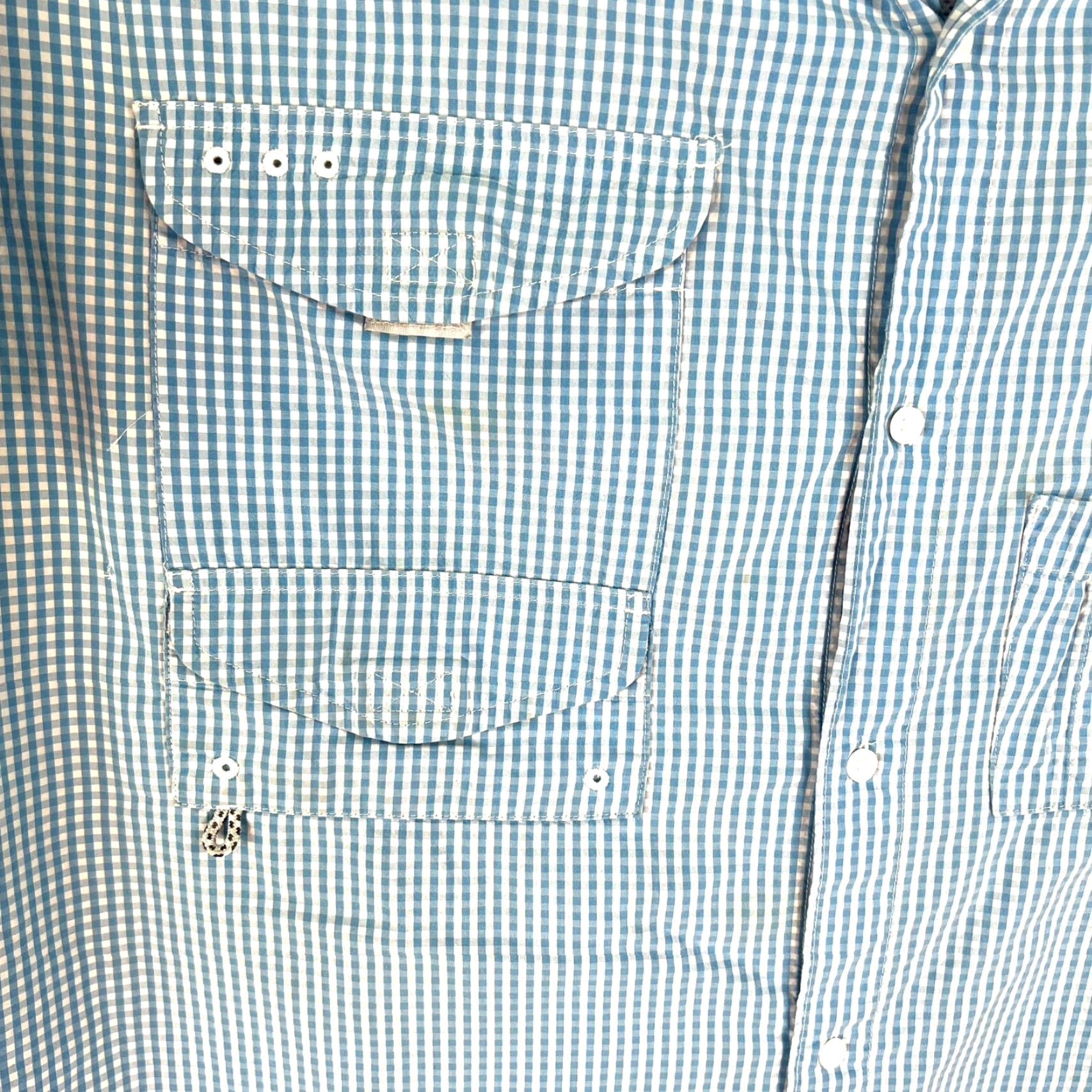 Vintage Columbia PFG Bonehead Button Shirt Size XXL Blue Short Sleeve Size US XXL / EU 58 / 5 - 4 Thumbnail