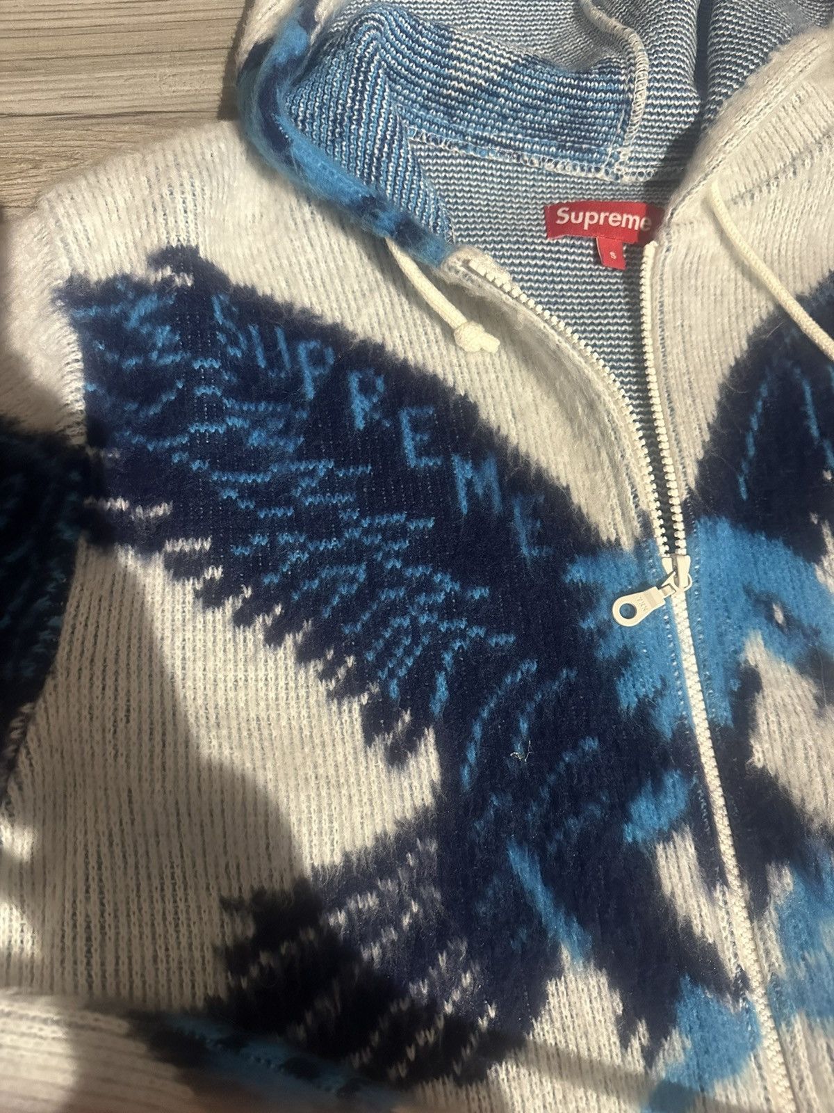 Supreme Supreme Eagle Knit Zip Up Hoodie Size US S / EU 44-46 / 1 - 3 Thumbnail