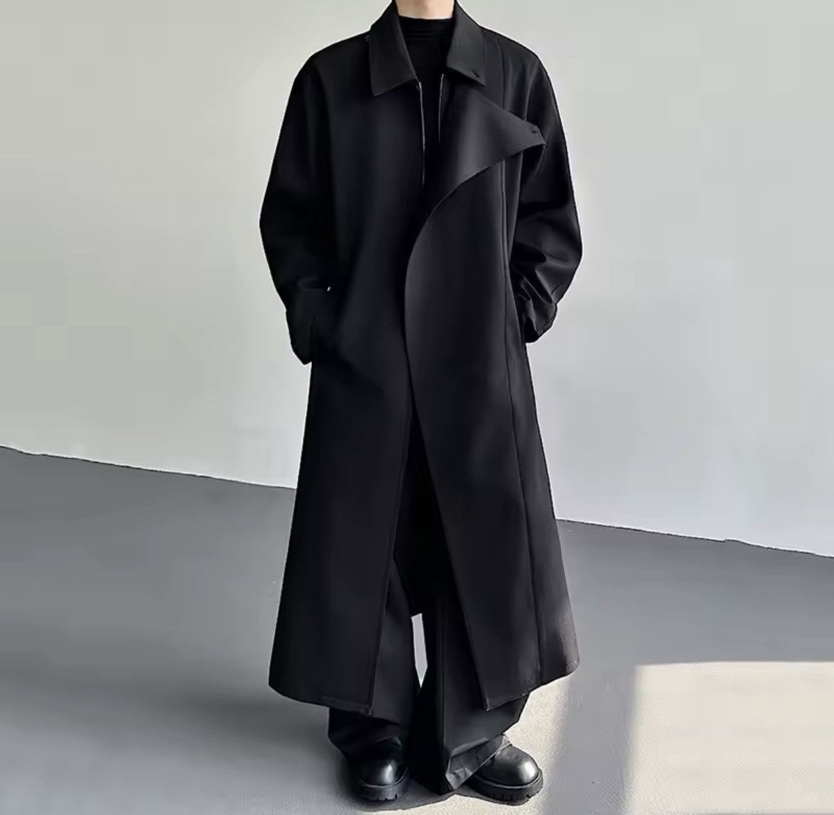 Other Casual Designer Midi Zipper Trench Coat Streetwear Size US XL / EU 56 / 4 - 3 Thumbnail