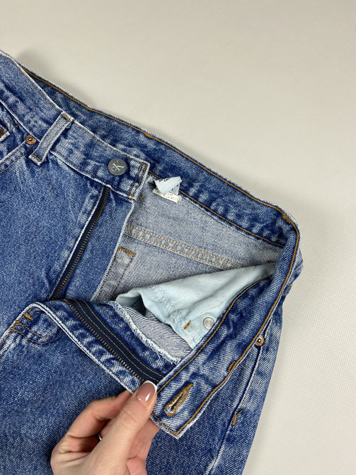 Calvin Klein × Vintage Calvin Klein Vintage 90s washed denim ladies jeans size 6 Size 28" / US 6 / IT 42 - 13 Thumbnail
