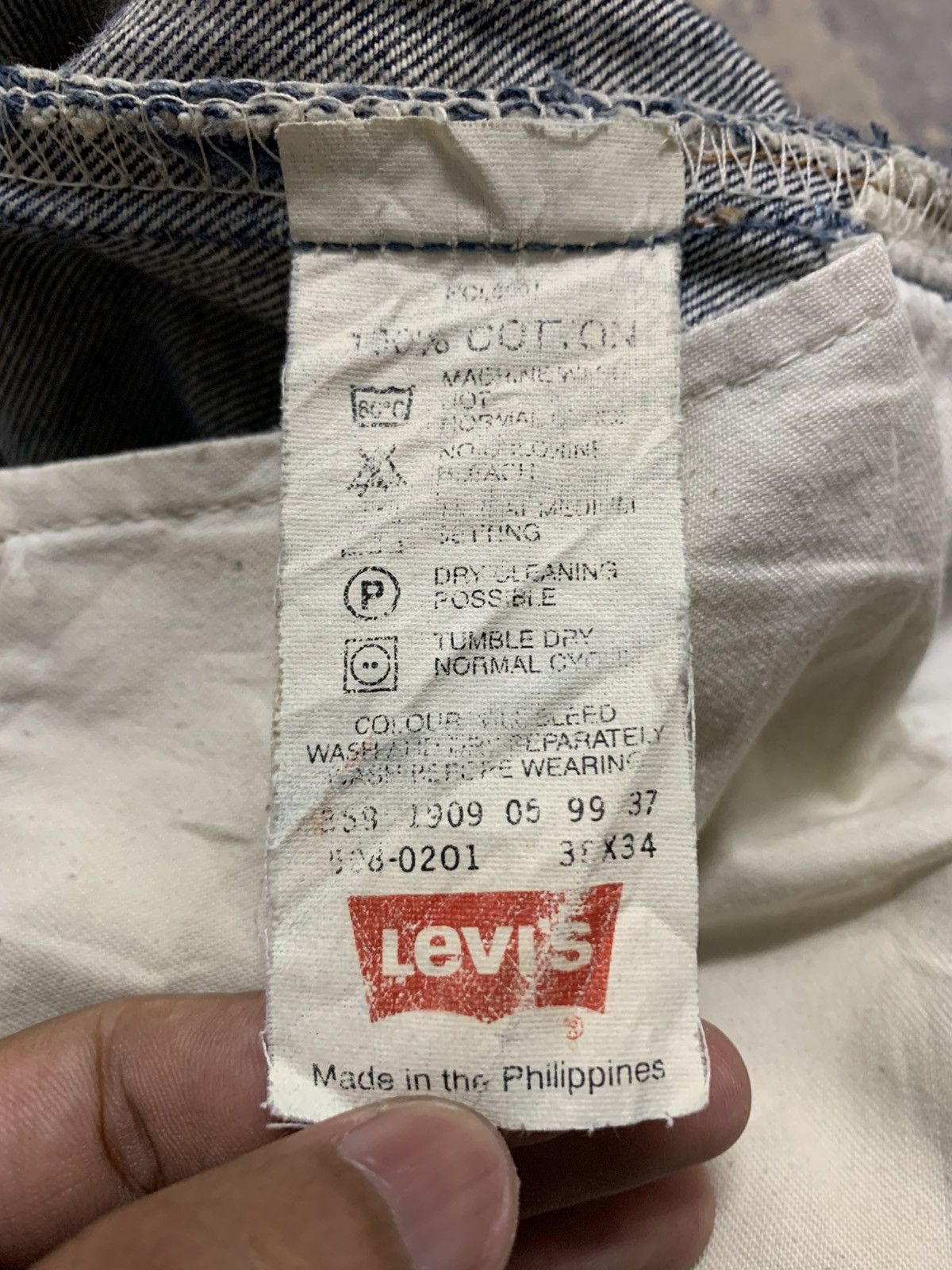 Levi's VTG 90s Levi’s 508 Straight Leg Denim Jeans Faded Wash 38x30 Size US 38 / EU 54 - 13 Thumbnail