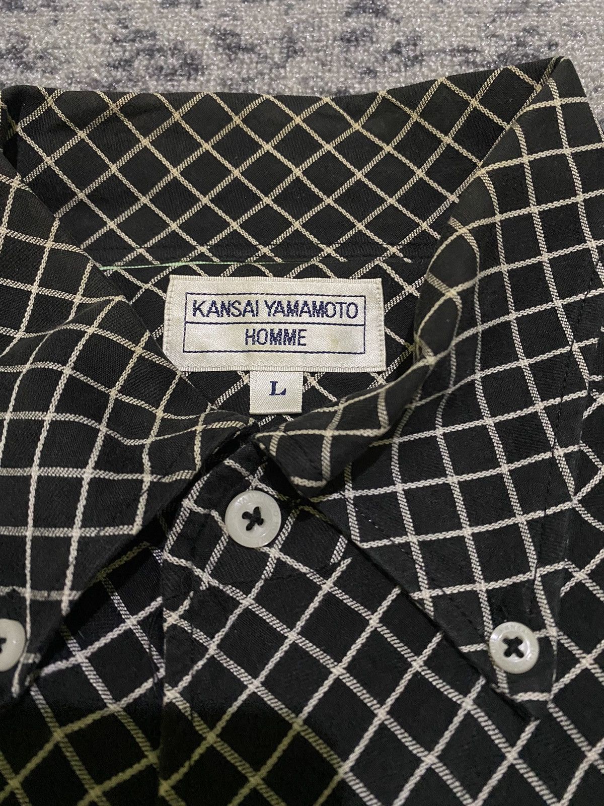 Beauty Beast × Japanese Brand × Tornado Mart Kansai Yamamoto plaid long Shirt Size US L / EU 52-54 / 3 - 4 Thumbnail