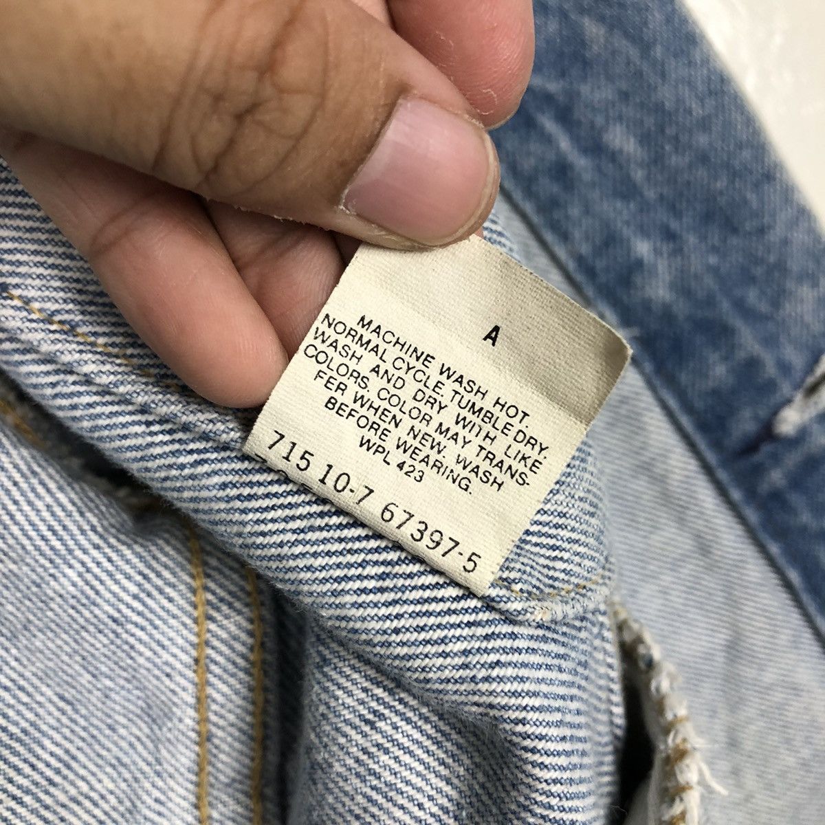 Levi's 📌Vintage Trucker Denim Jacket Distressed Levi's Made in Usa Size US M / EU 48-50 / 2 - 22 Thumbnail