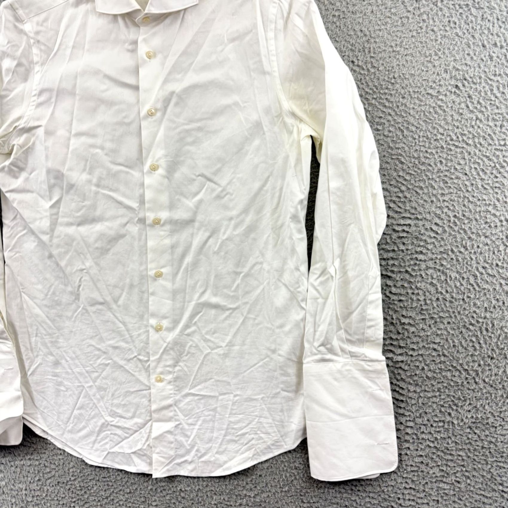 Suitsupply Suitsupply Tuxedo Shirt Mens Medium Slim Fit White Egyptian Cotton French Cuff Shirt Size US M / EU 48-50 / 2 - 5 Thumbnail