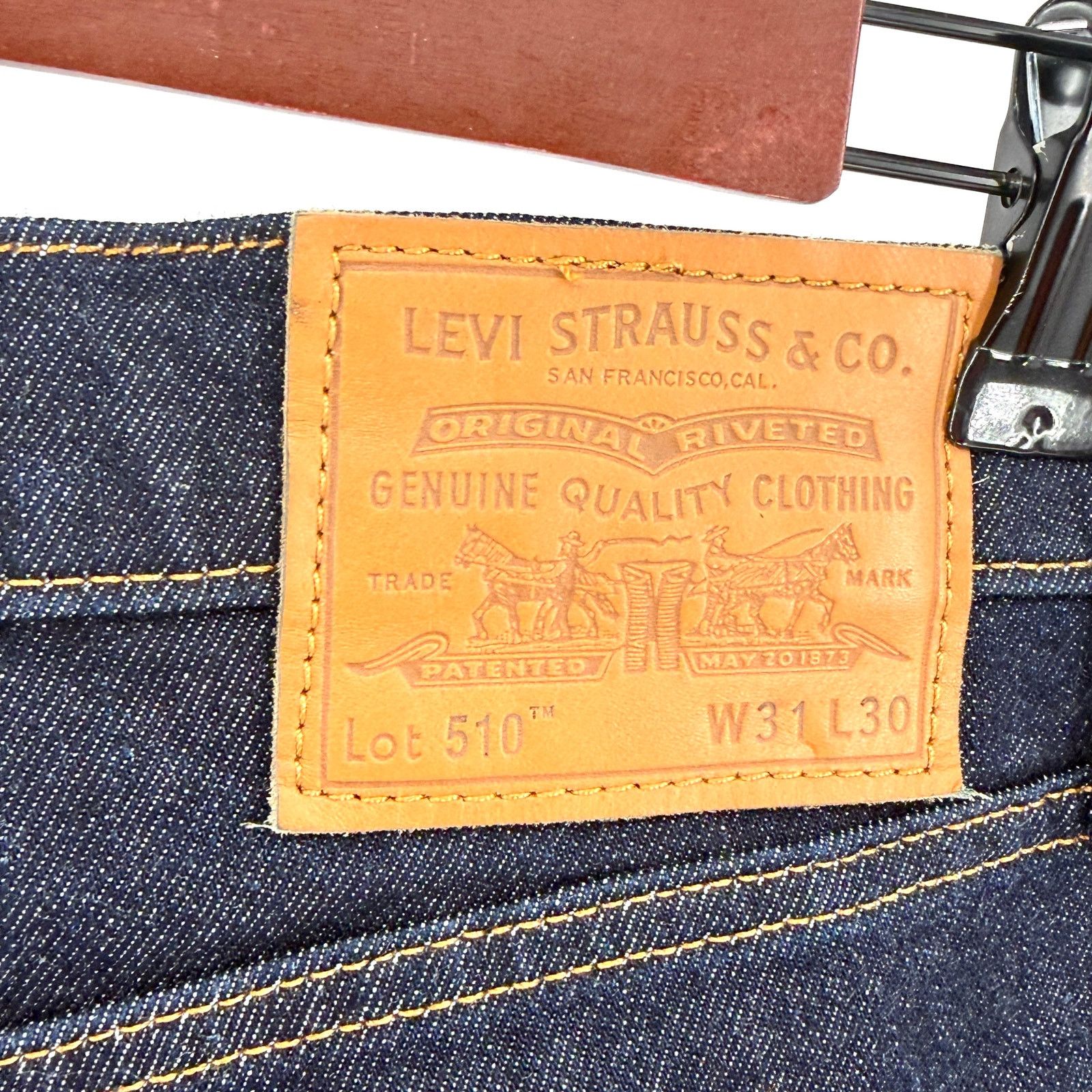 Levi's Levi’s Premium Dark Blue 510 Skinny Fit Jeans Size US 31 - 7 Thumbnail