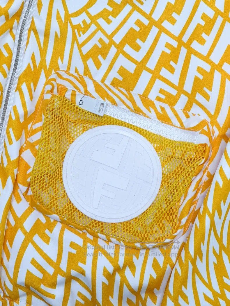 Fendi Fendi Yellow and white logo all-over printed drawstring lo Size M / US 6-8 / IT 42-44 - 3 Thumbnail