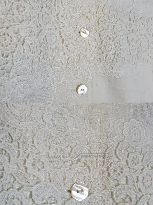 Burberry Burberry Summer Beige Lace Embroidered Short Sleeve Shirt. Size M / US 6-8 / IT 42-44 - 4 Thumbnail