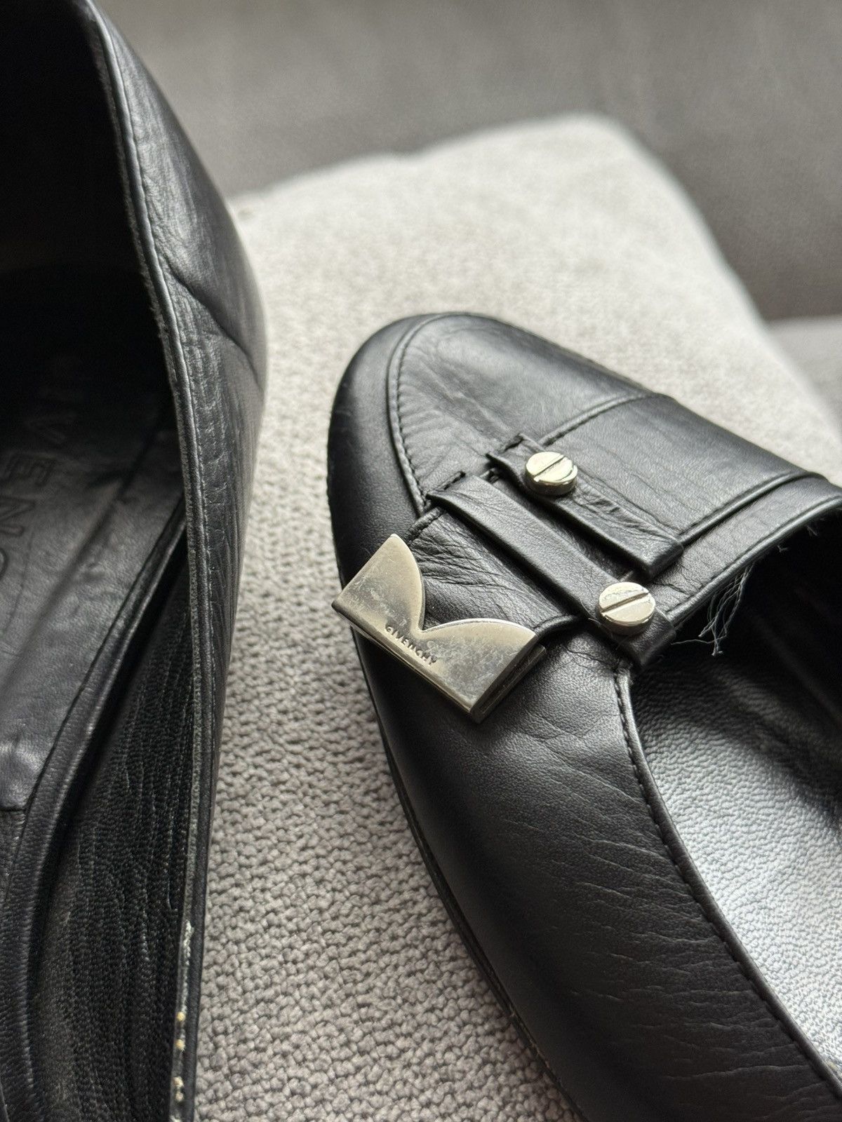 Givenchy Rare Givenchy Paris Black Leather Flat Ballet Shoes Sz 39,5 Size US 9.5 / IT 39.5 - 3 Thumbnail