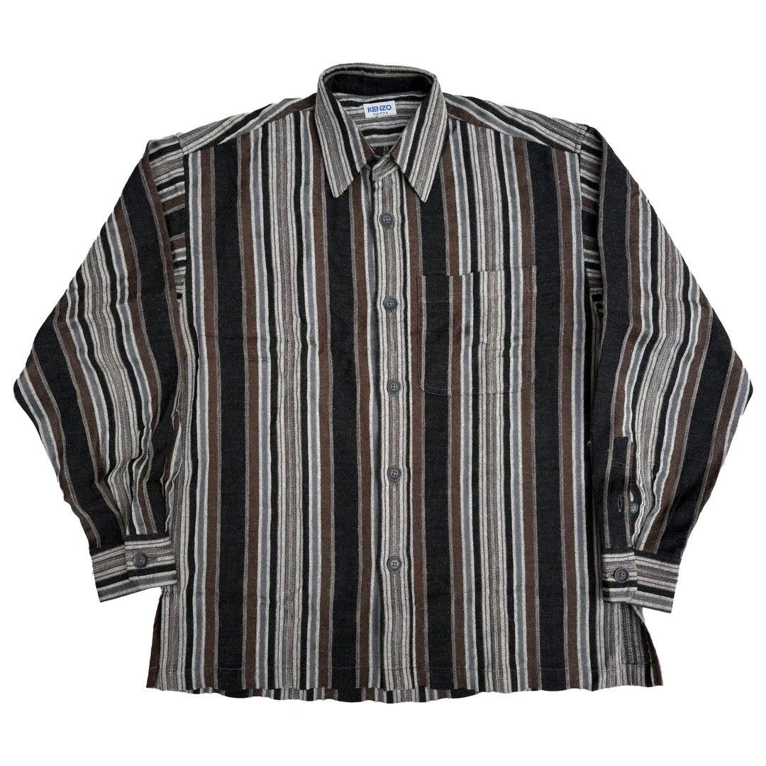 Kenzo Kenzo 1990 90s Vintage L/S Flannel Japan Made Rare Shirt Size US XL / EU 56 / 4 - 1 Thumbnail